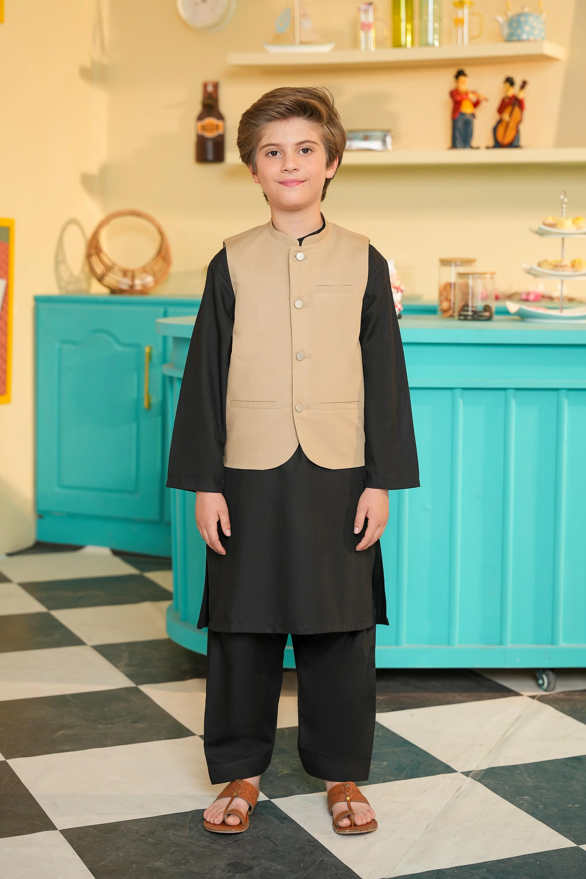 Boys Brown Waistcoat (BCWC-083)