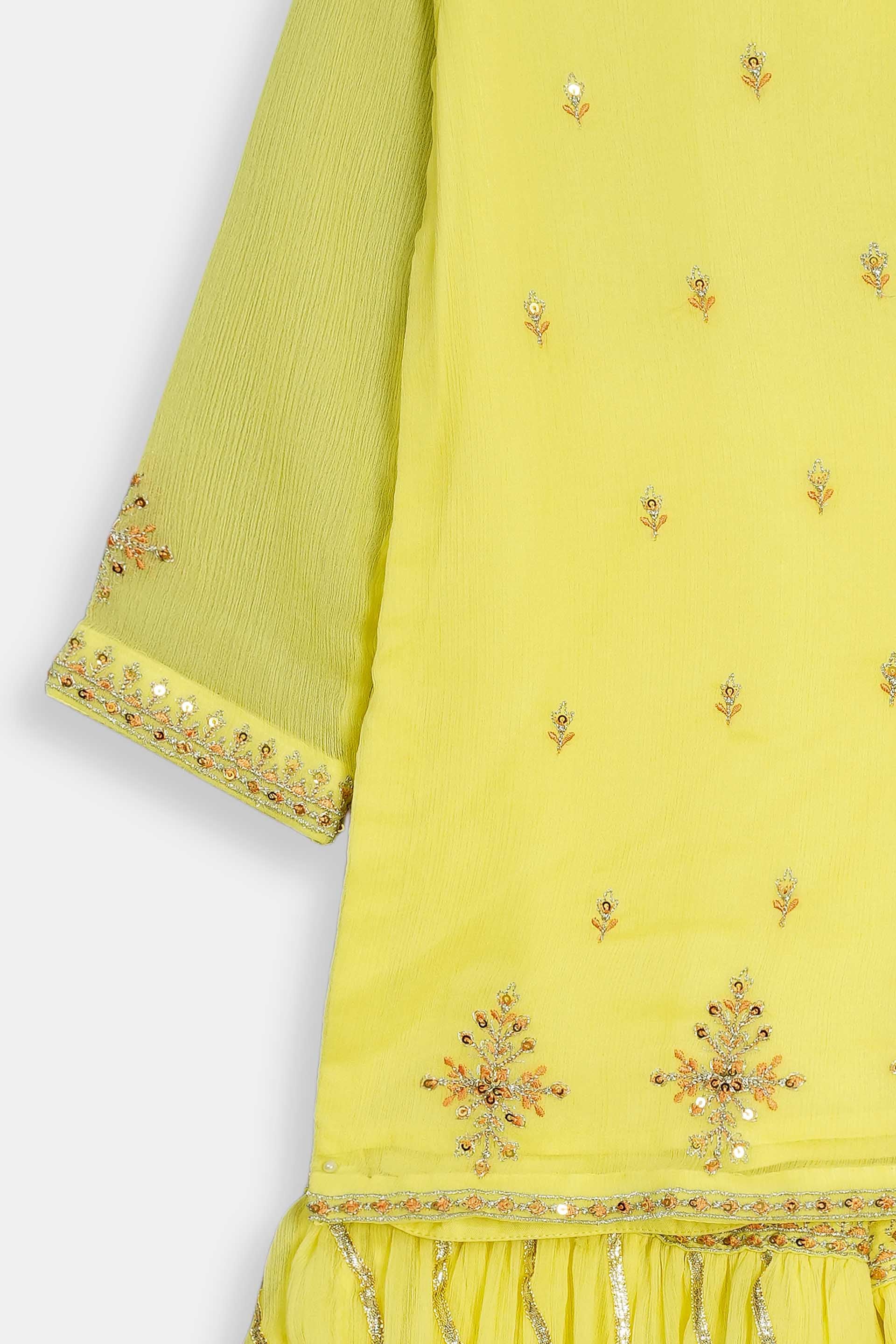 Embellished Kameez & Gharara (ISK-310) - Image 3