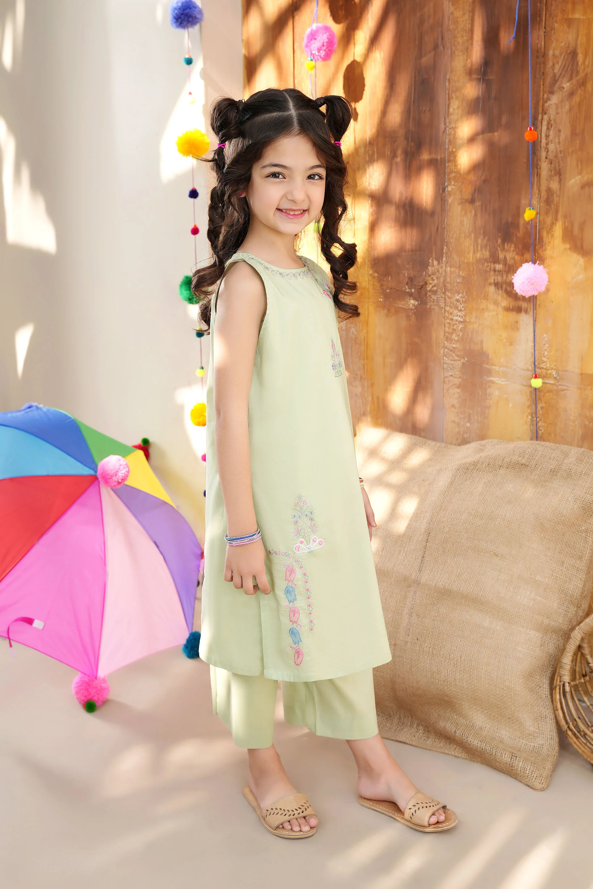 Embroidered Kameez, Trousers (GSK-553) - Image 3