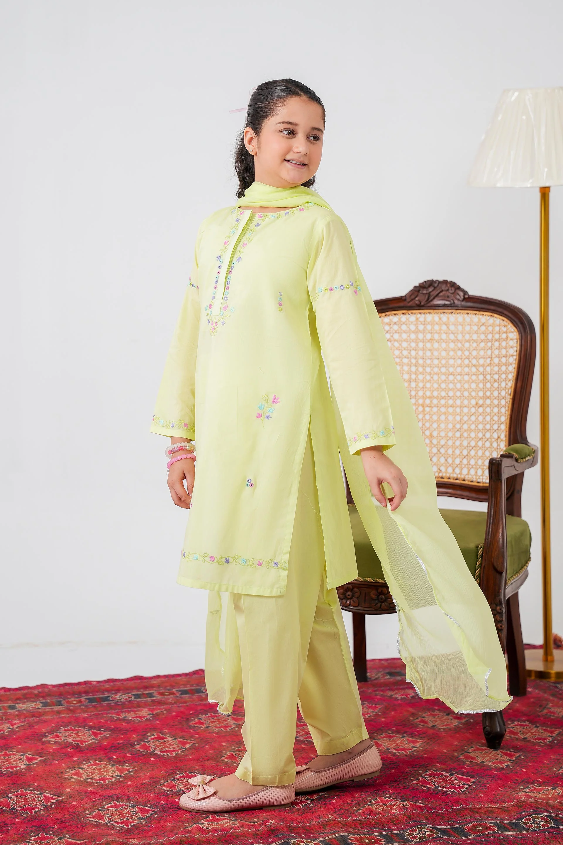 Hand Embroidered Kameez Shalwar (GSKH-62) - Image 2