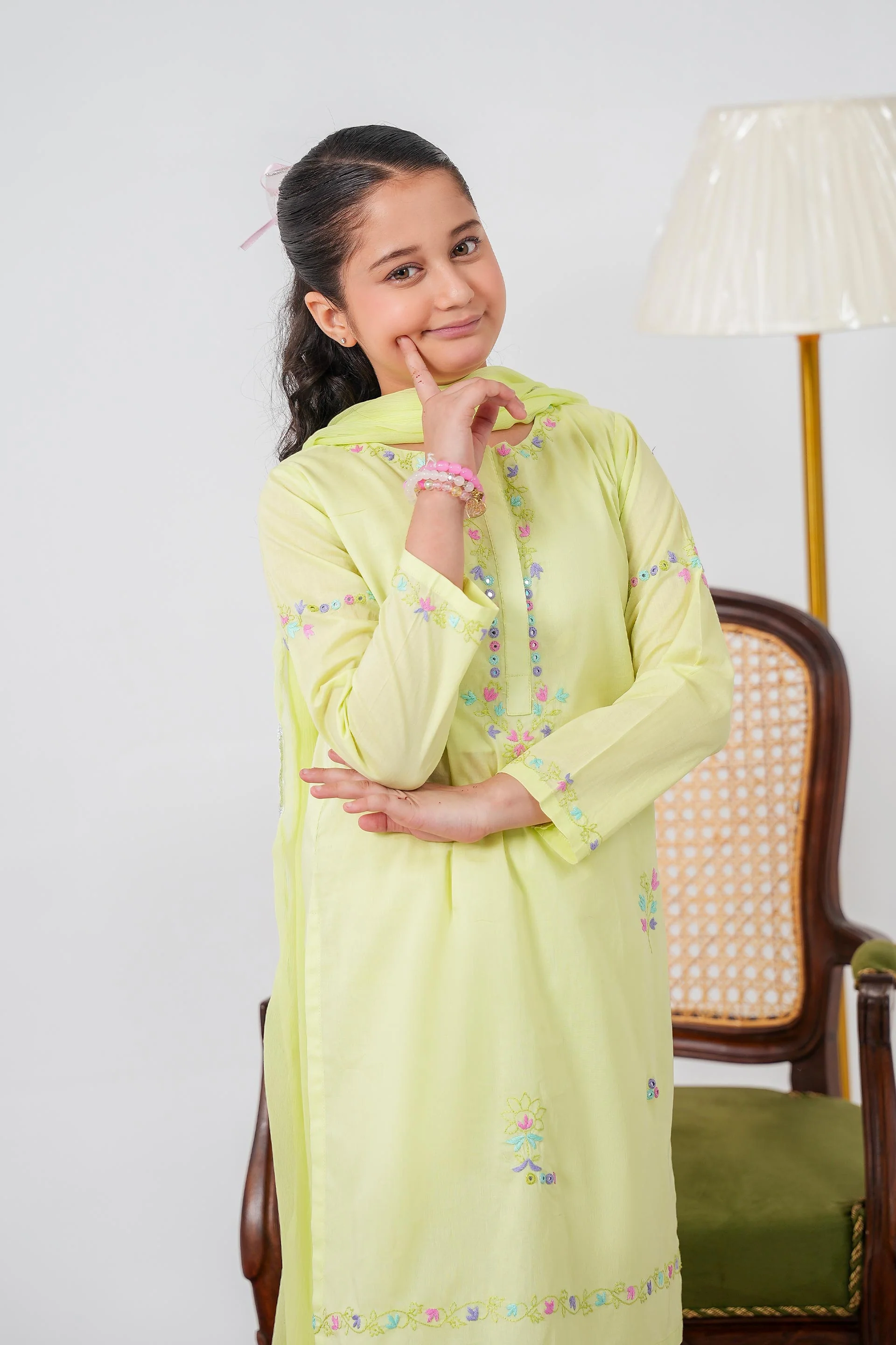 Hand Embroidered Kameez Shalwar (GSKH-62) - Image 3