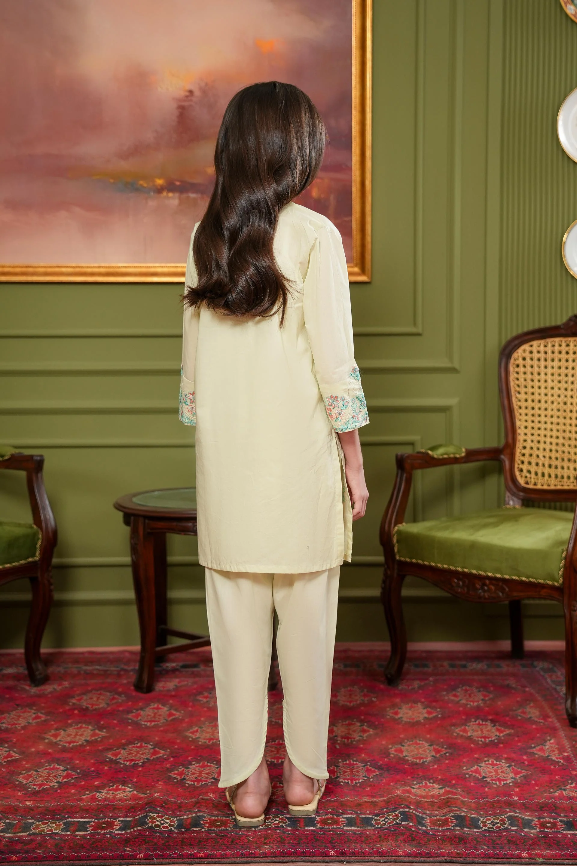 Embroidered Kameez With Trousers (SSEGKS-39) - Image 4