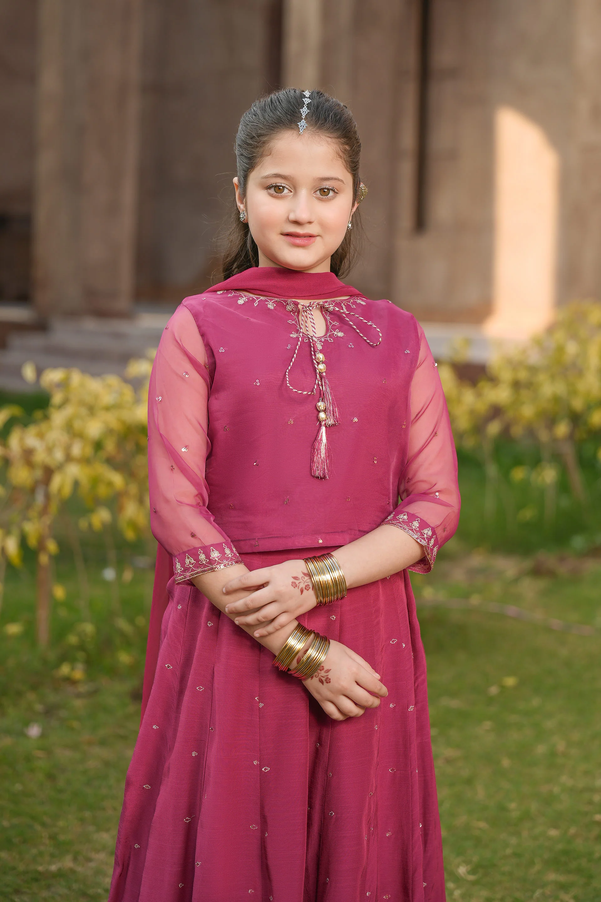 Embroidered Choli With Bottom Embroidered Lehnga and Dupatta (EFW-04) - Image 2