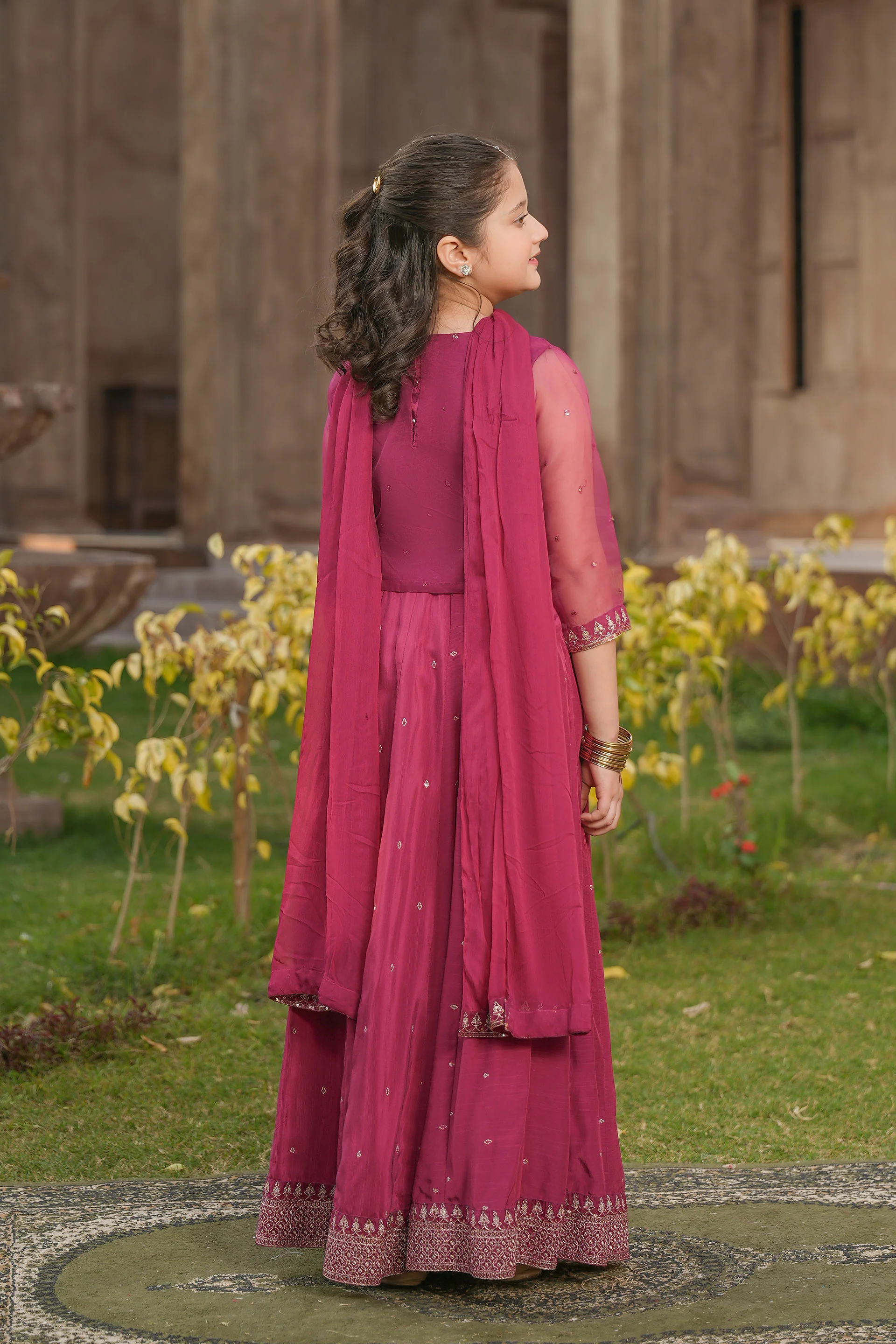 Embroidered Choli With Bottom Embroidered Lehnga and Dupatta (EFW-04) - Image 4