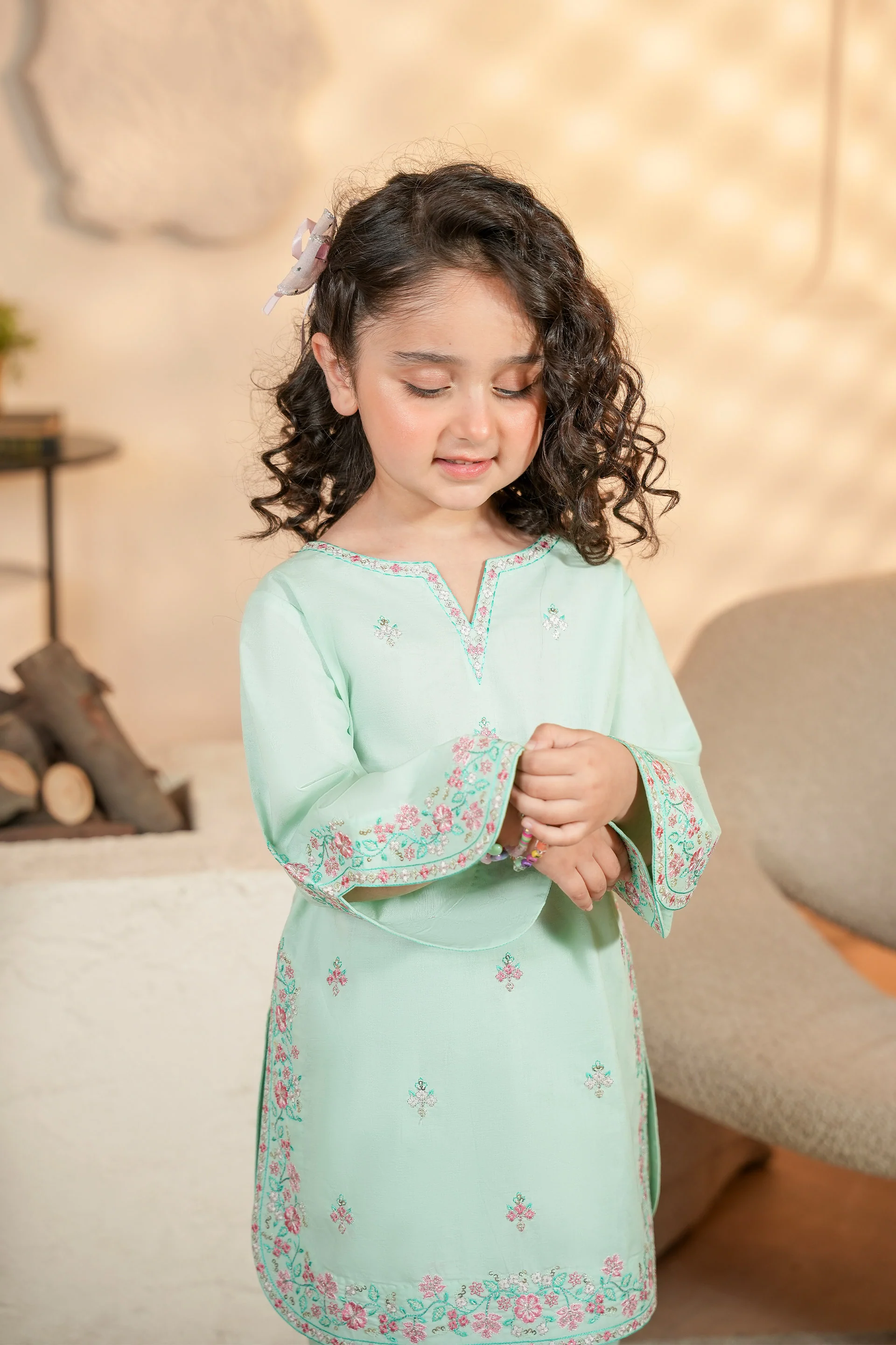 Embroidered Kameez & Trousers (GKS2-06) - Image 3