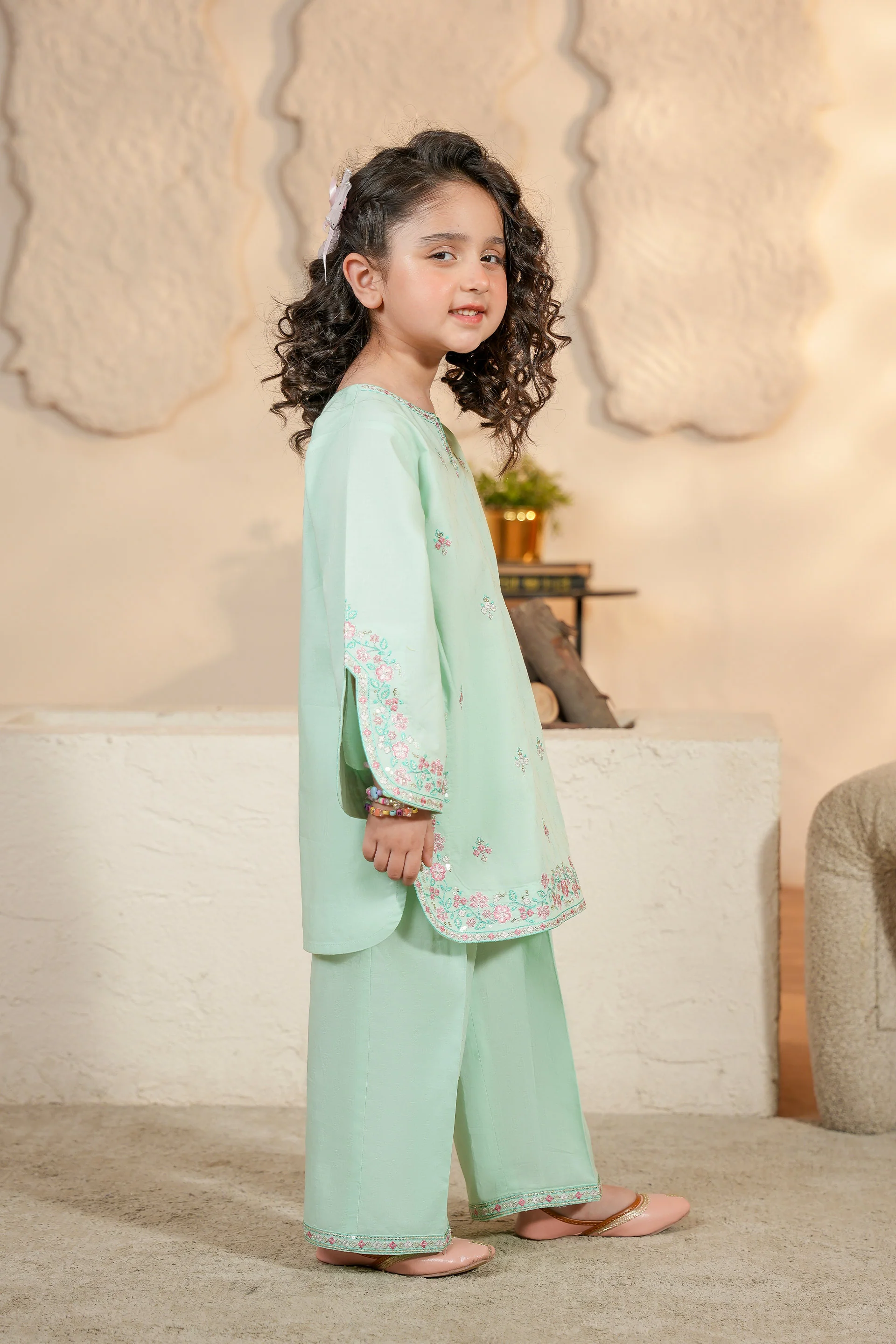 Embroidered Kameez & Trousers (GKS2-06) - Image 4