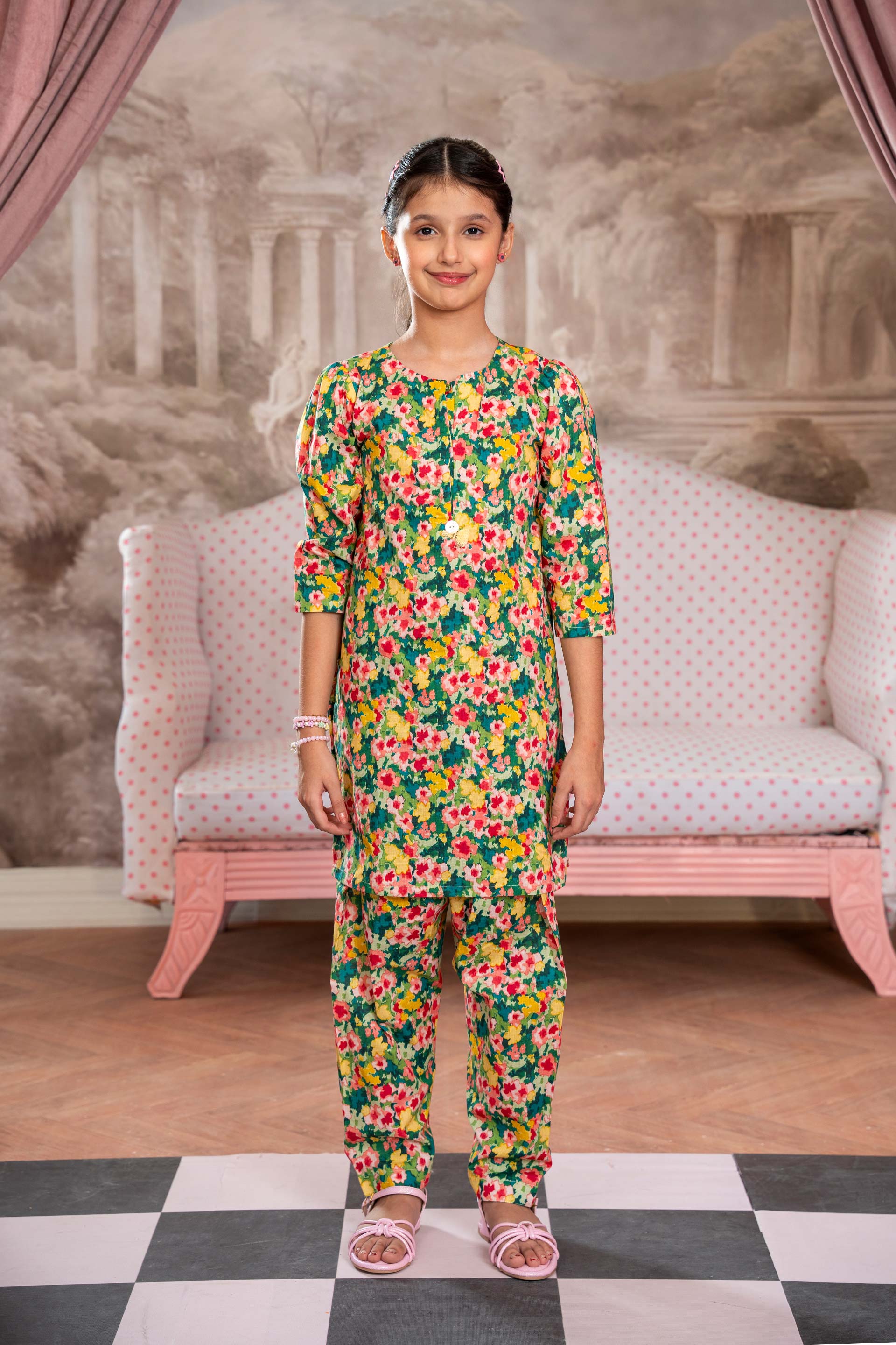 Printed Kurti With Shalwar (DGKSB-49)