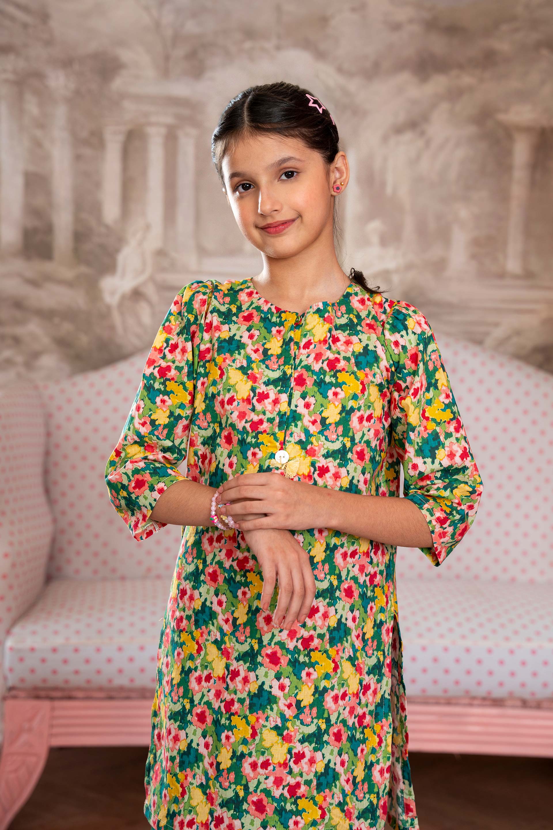 Printed Kurti With Shalwar (DGKSB-49) - Image 2
