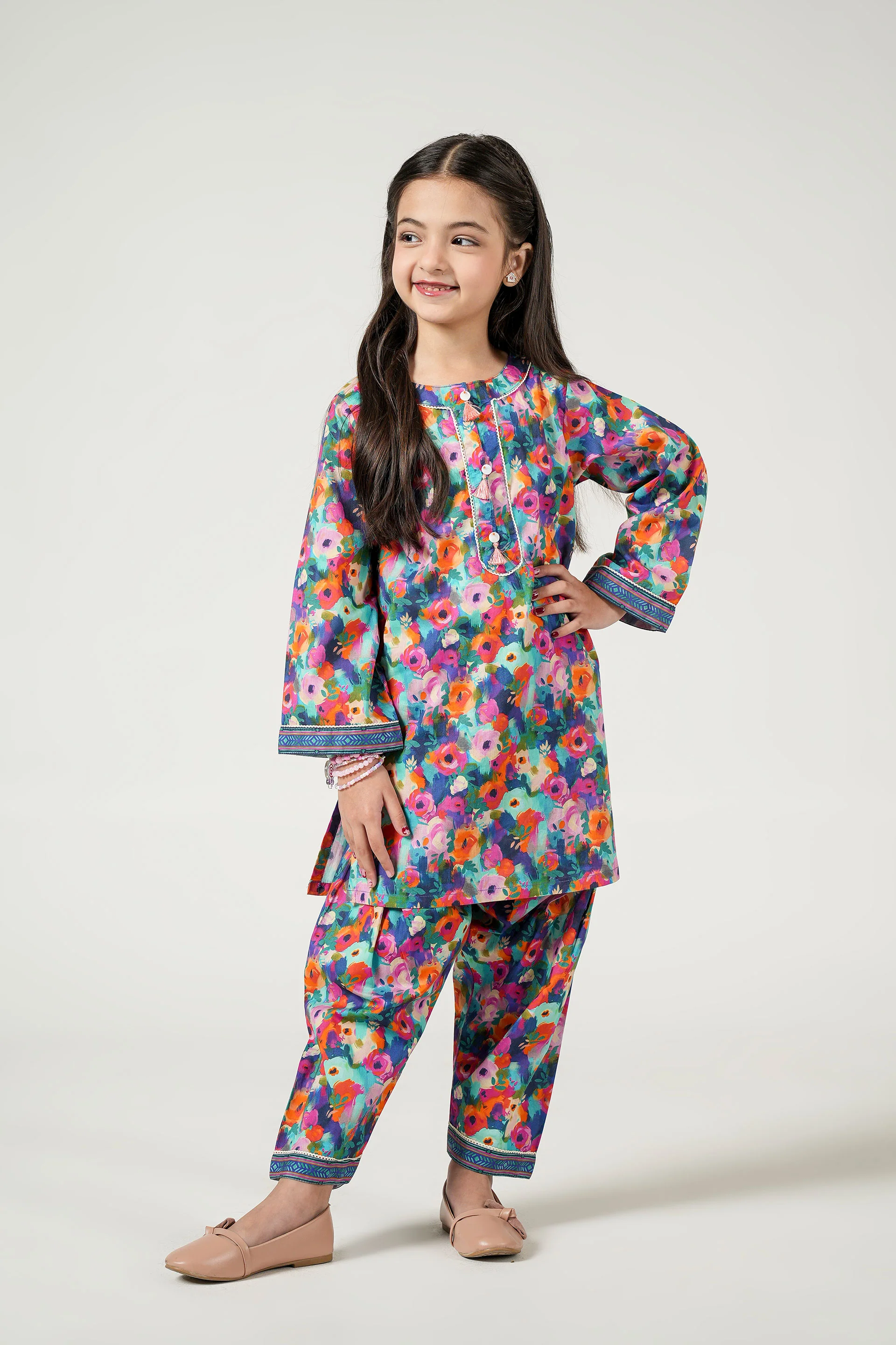 Printed Kameez With Shalwar (DGKSB-55) - Image 3