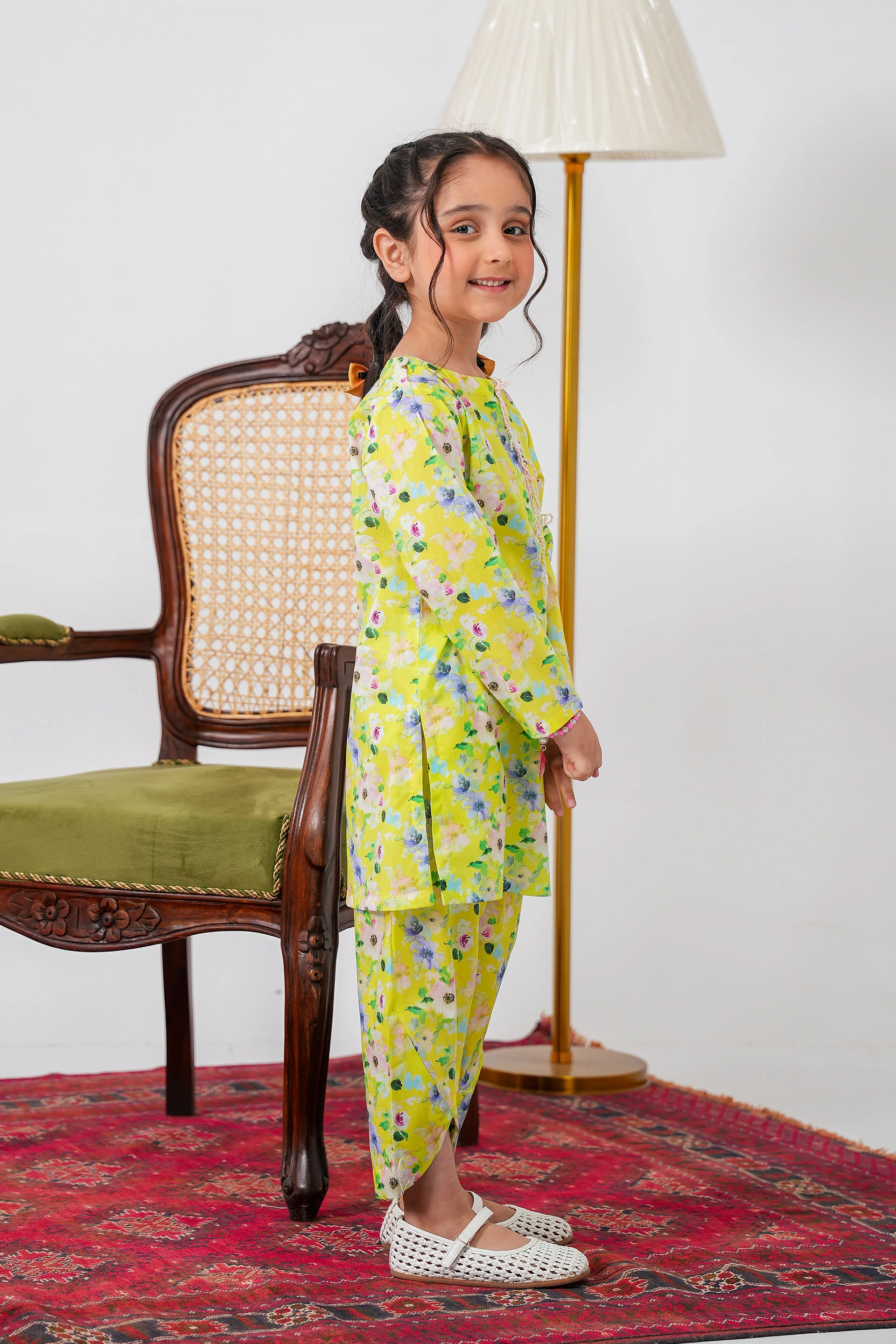 Printed Kameez And Tulip Shalwar (DGKSB-72) - Image 4