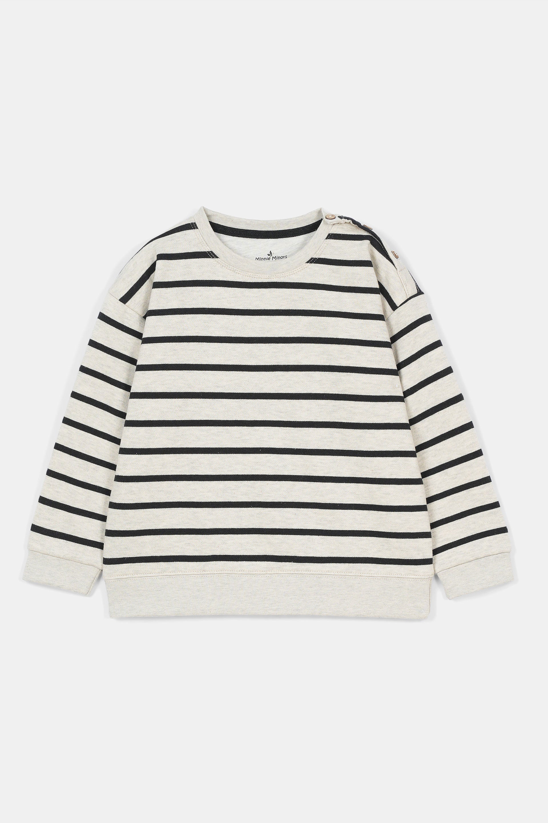 Yarn Dyed Drop Shoulder Sweatshirt With Button Detail (MSGFT-06)