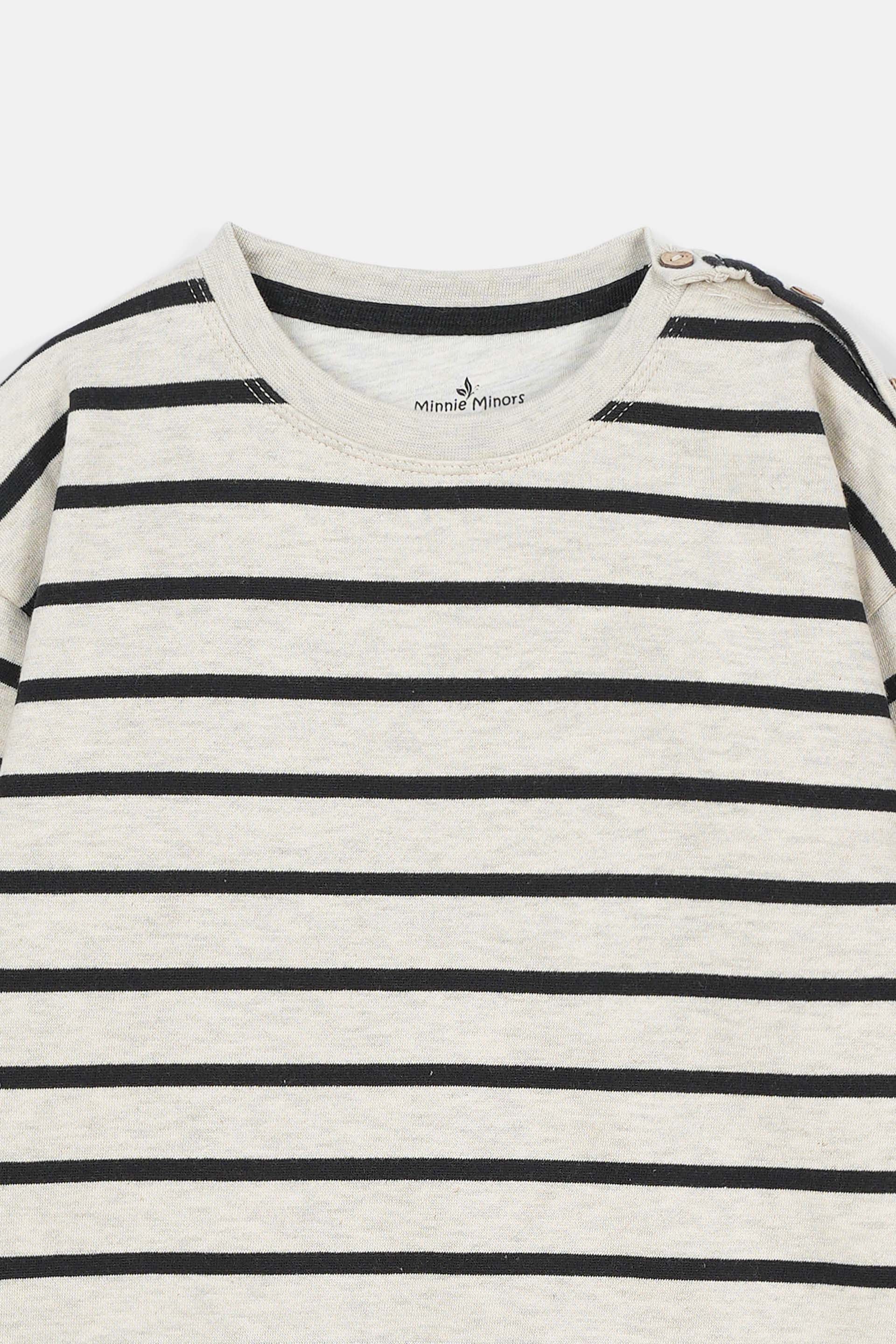 Yarn Dyed Drop Shoulder Sweatshirt With Button Detail (MSGFT-06) - Image 2