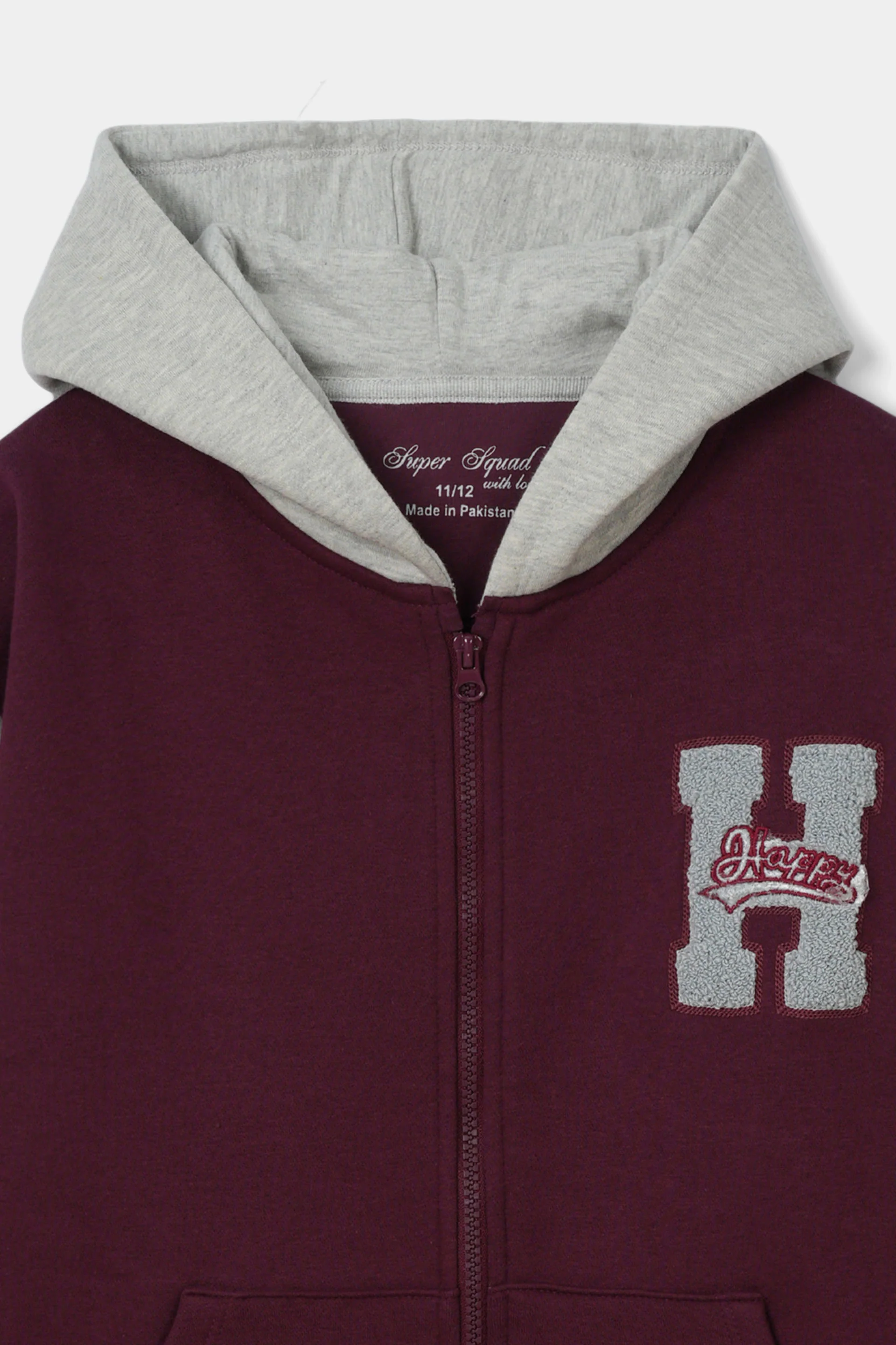 Contrast Sleeve Zipper Hood (SSGKH-56) - Image 2