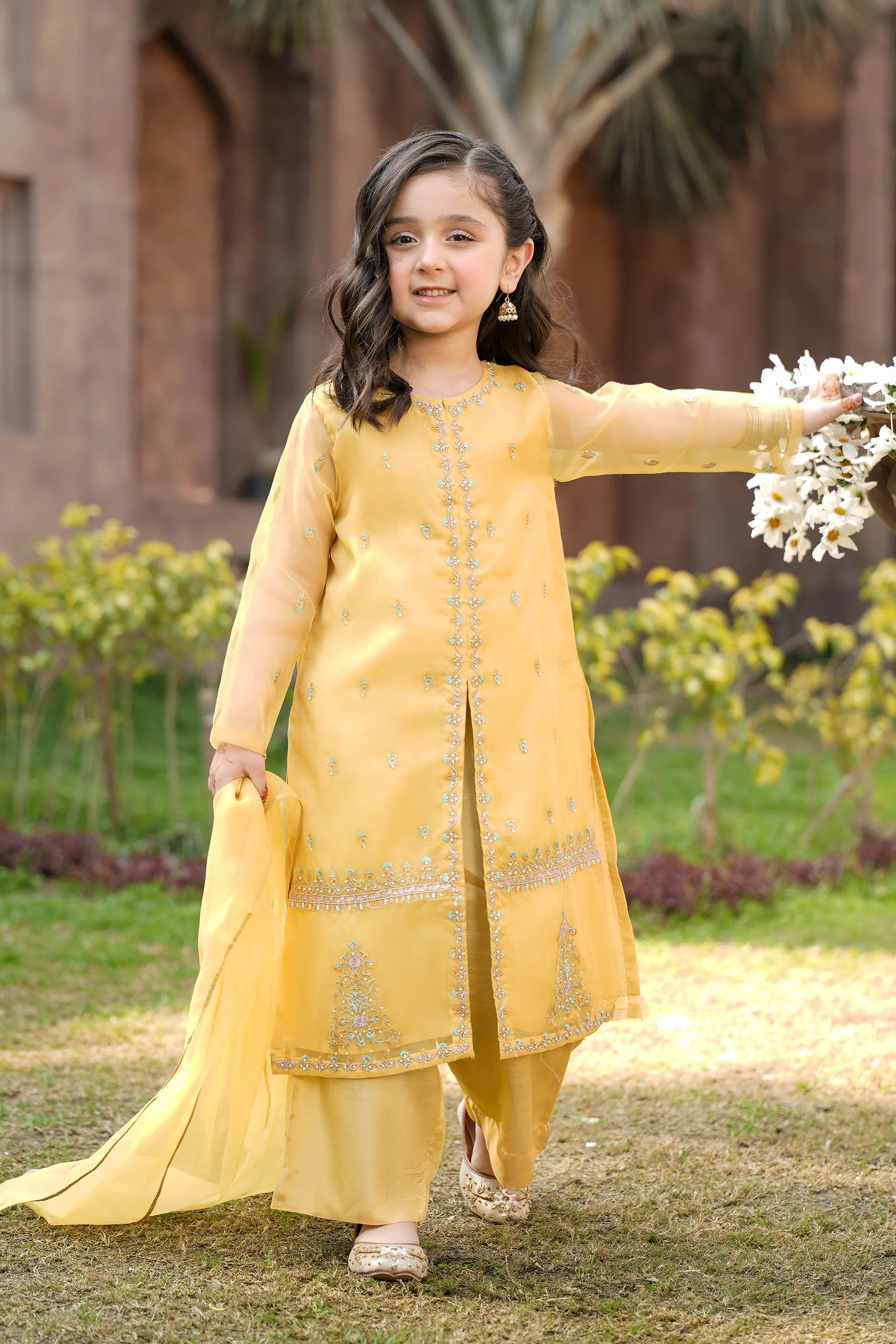 Embellished Kameez & Trousers With Dupatta (GPW-1157)