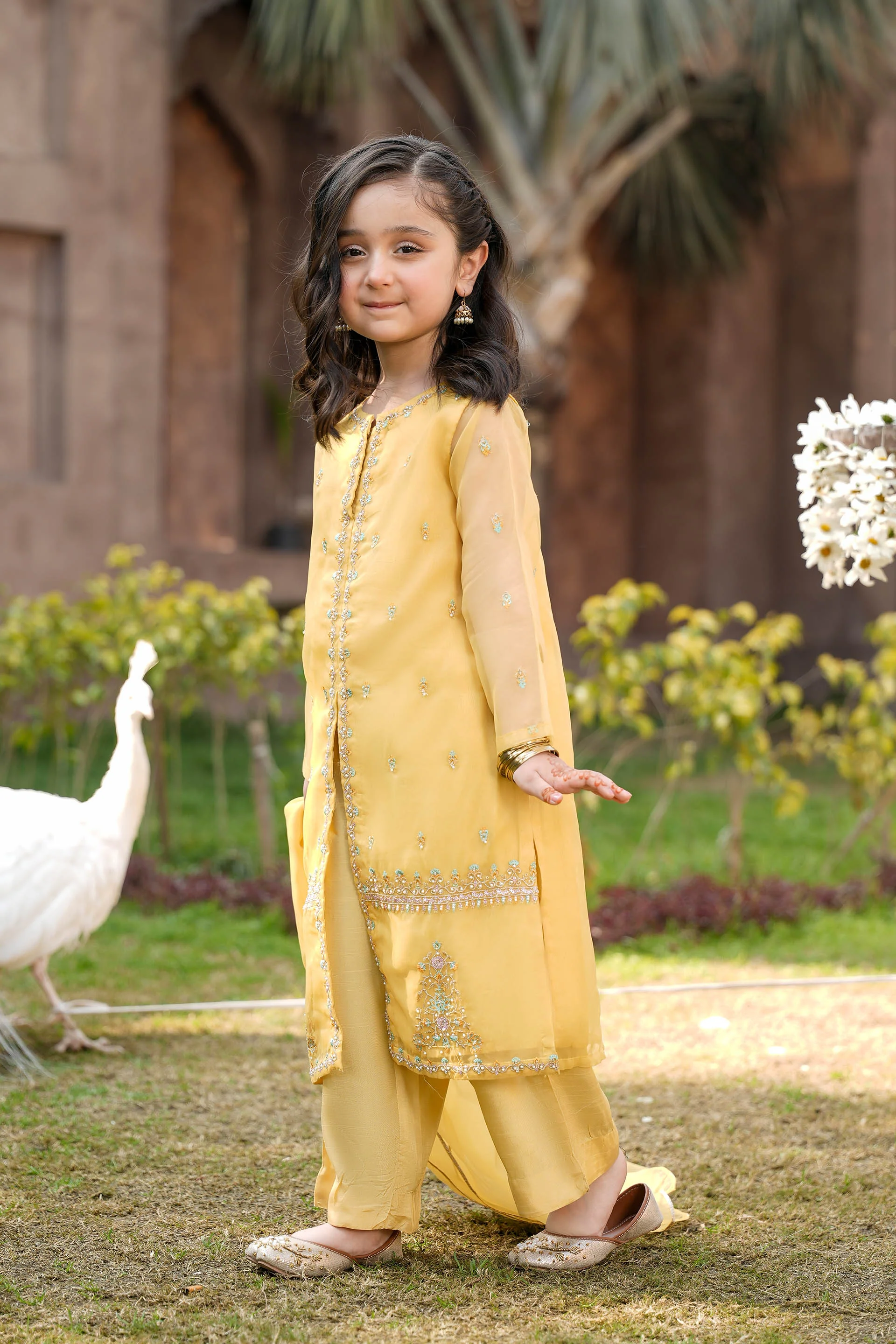 Embellished Kameez & Trousers With Dupatta (GPW-1157) - Image 3
