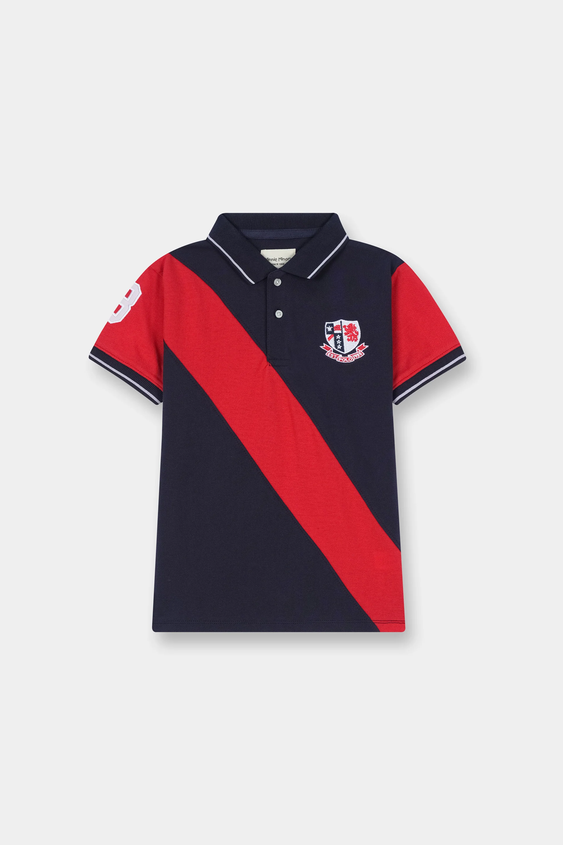 Polo With Contrast Slant Panel (BPOLO-23)