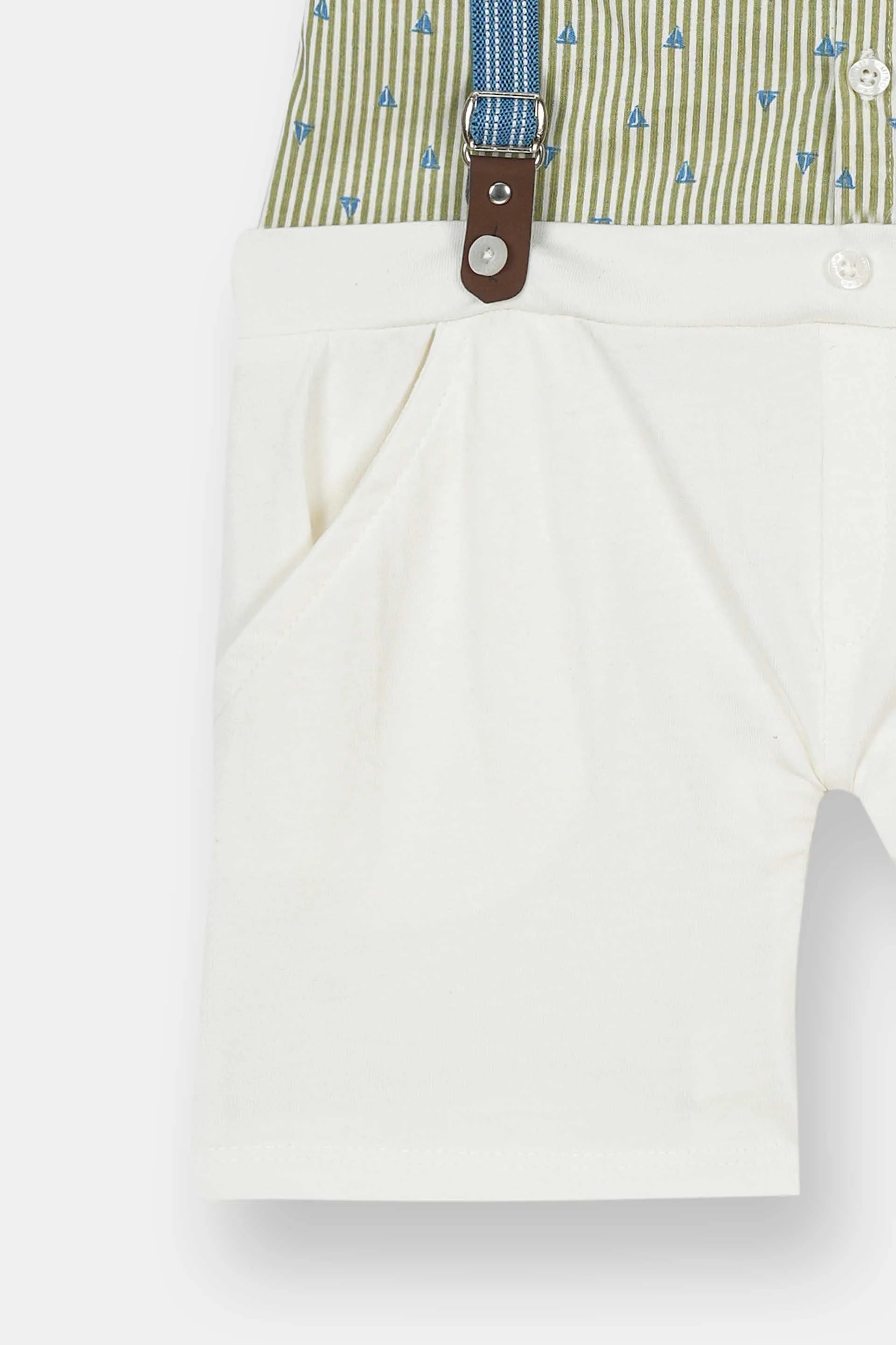 Romper With Suspender And Bow (IPS-051) - Image 3