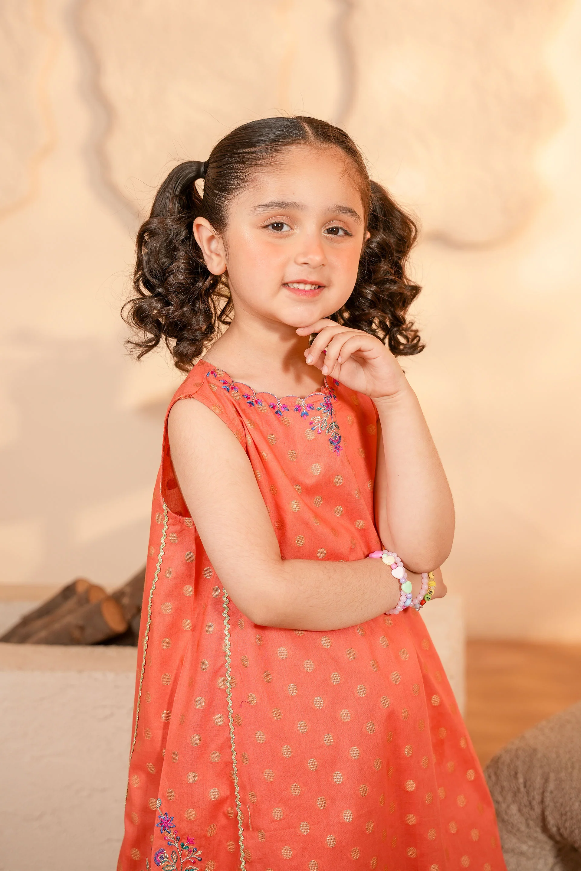 Embroidered Kurti With Shalwar & Separate Sleeves (RGKS-42) - Image 3