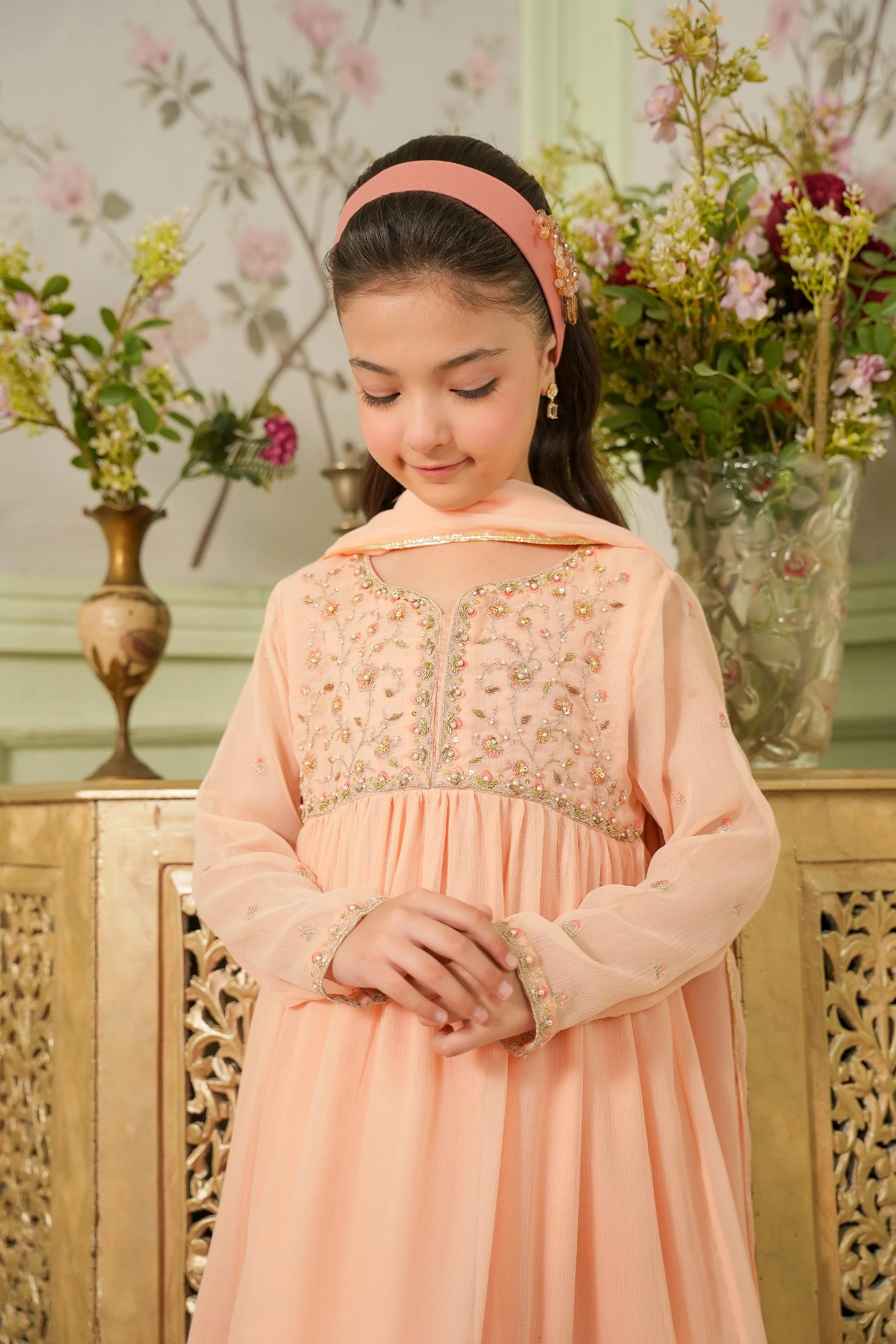 Embellished Kameez & Sharara With Dupatta (GPW-1163) - Image 2