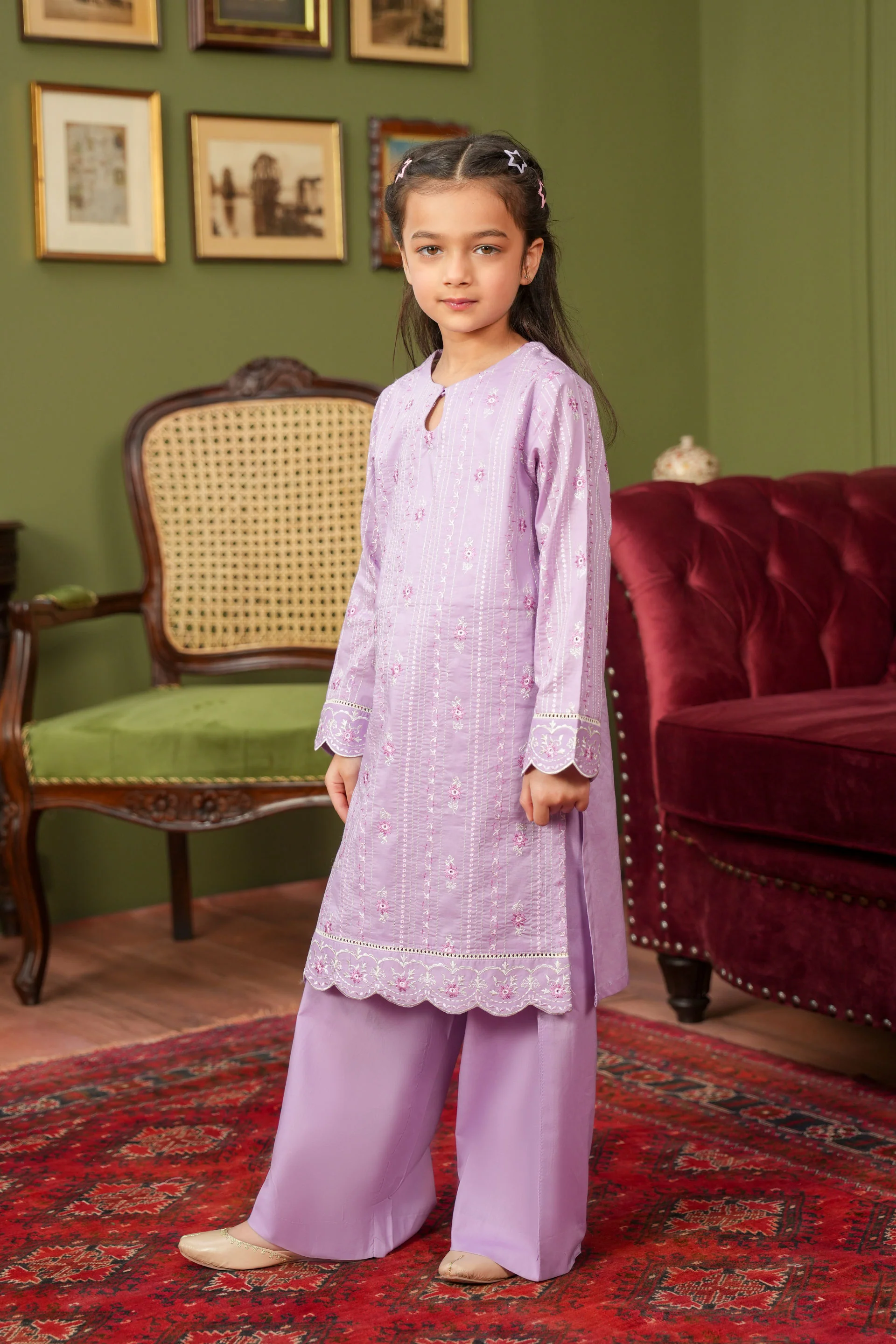 Embroidered Kameez Trousers (GSK-597) - Image 3
