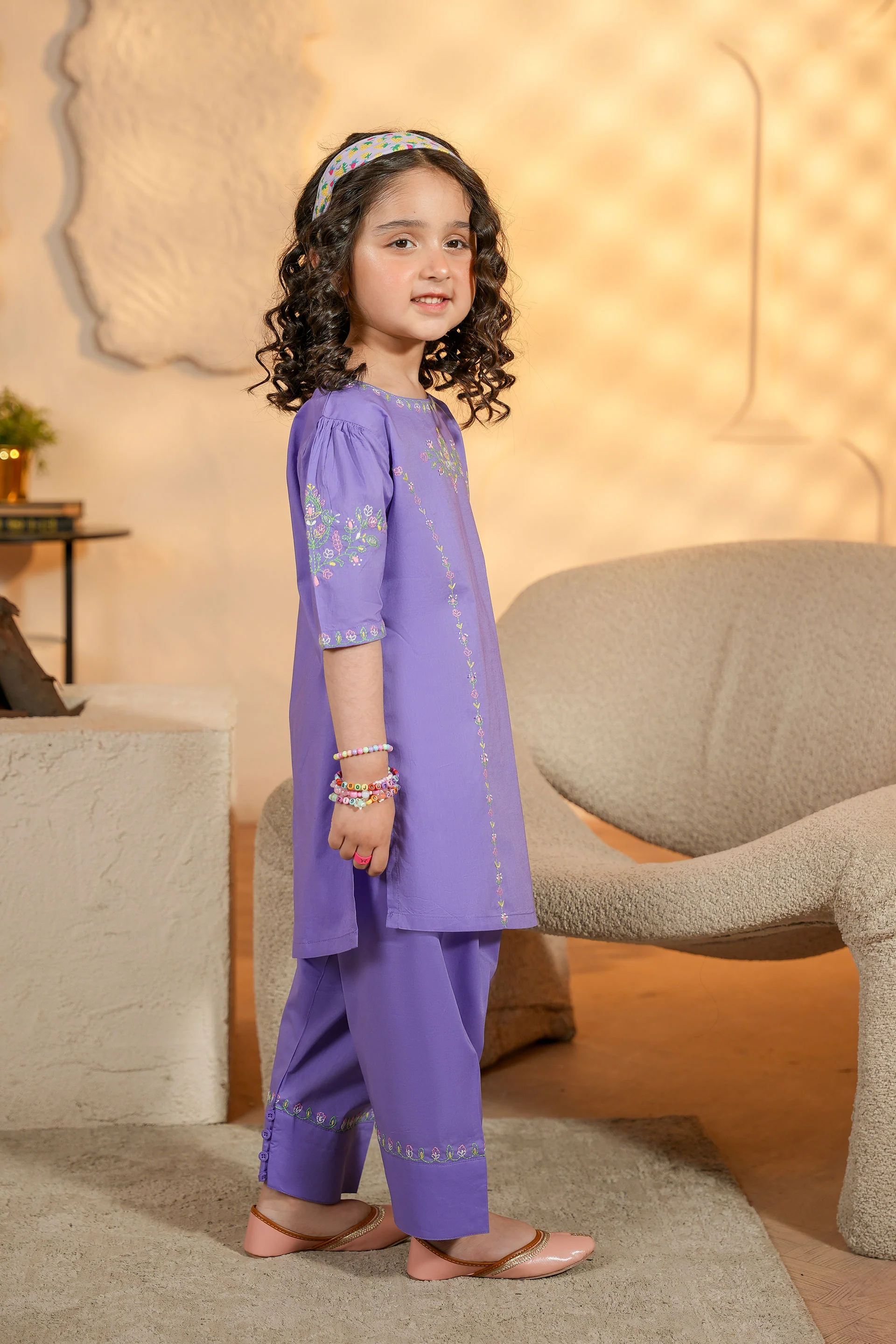 Hand Embroidered Kameez Shalwar (GSKH-57) - Image 2
