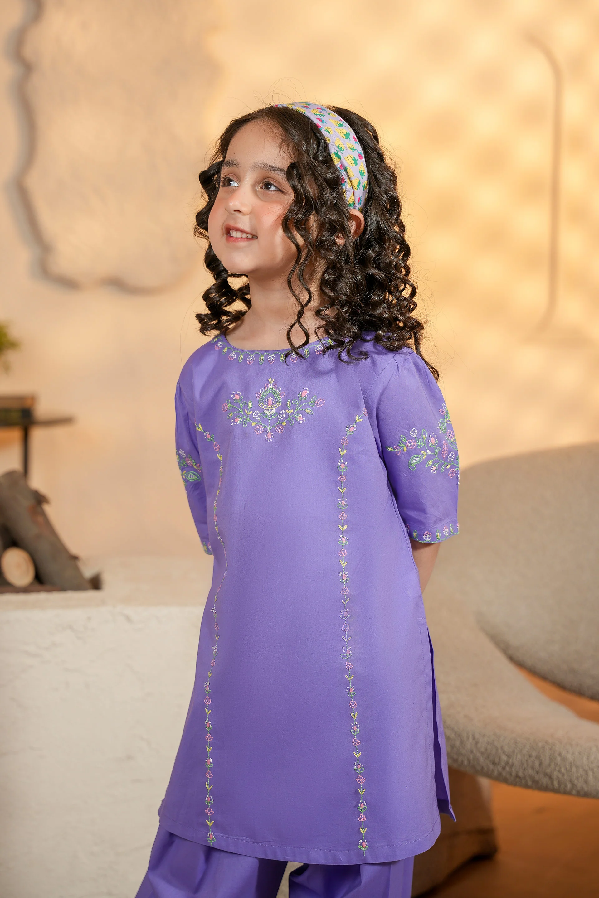 Hand Embroidered Kameez Shalwar (GSKH-57) - Image 3