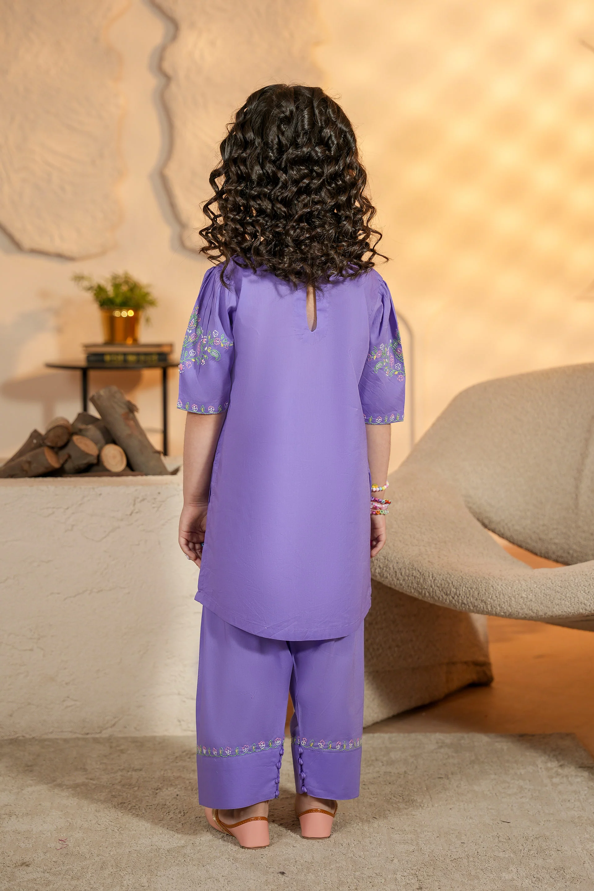 Hand Embroidered Kameez Shalwar (GSKH-57) - Image 4