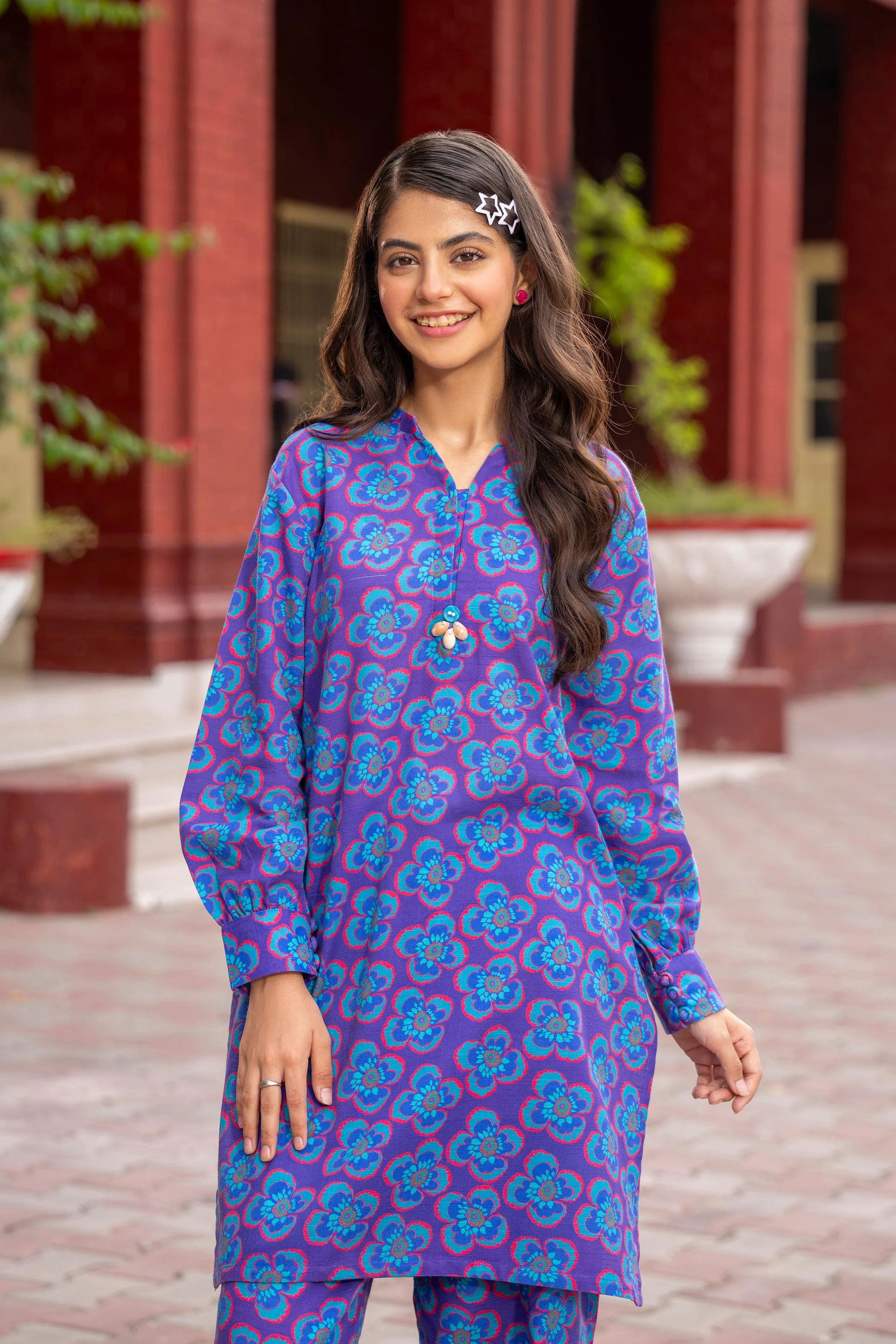 Printed Kameez With Trousers (DGKSB-50) - Image 2