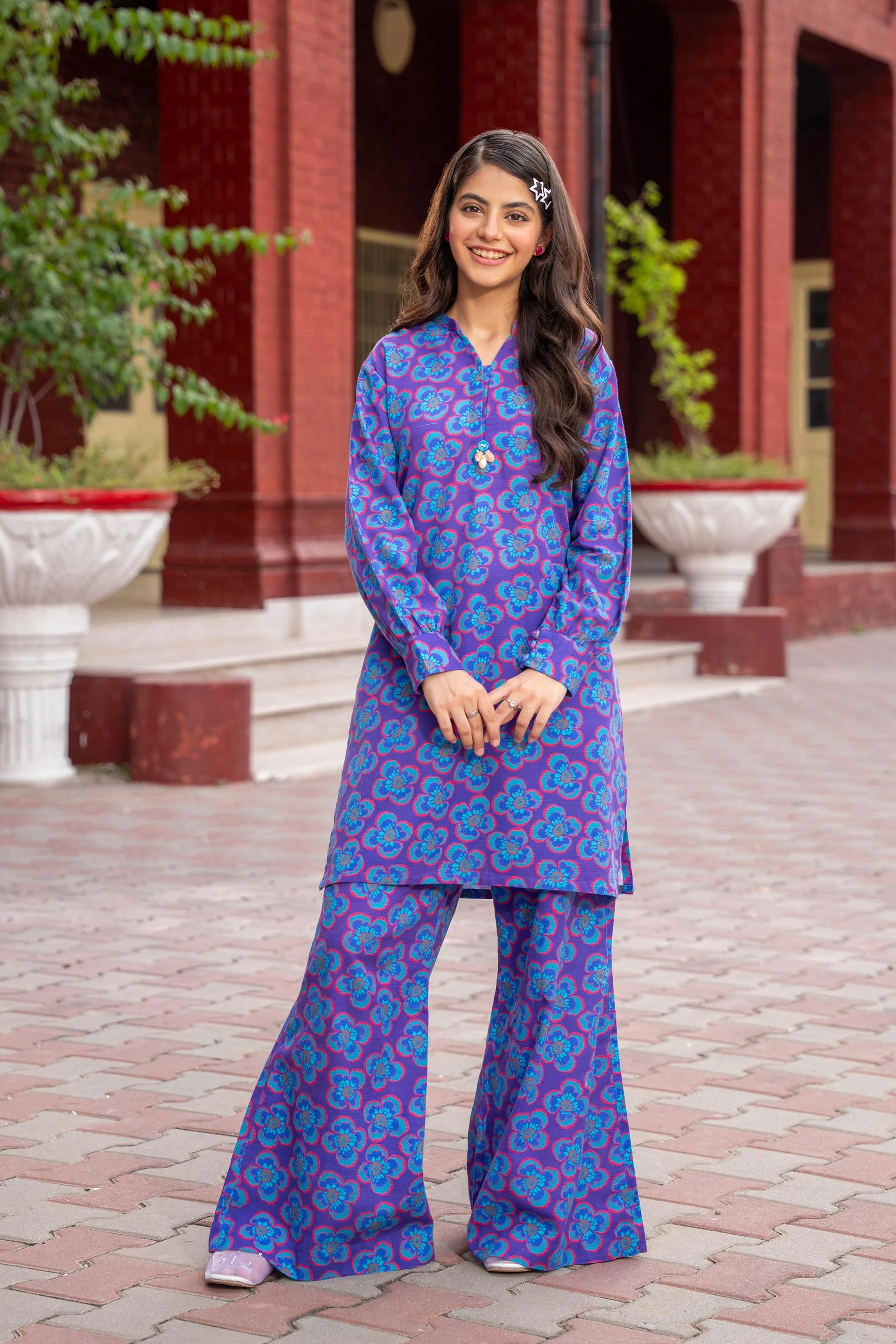 Printed Kameez With Trousers (DGKSB-50) - Image 3