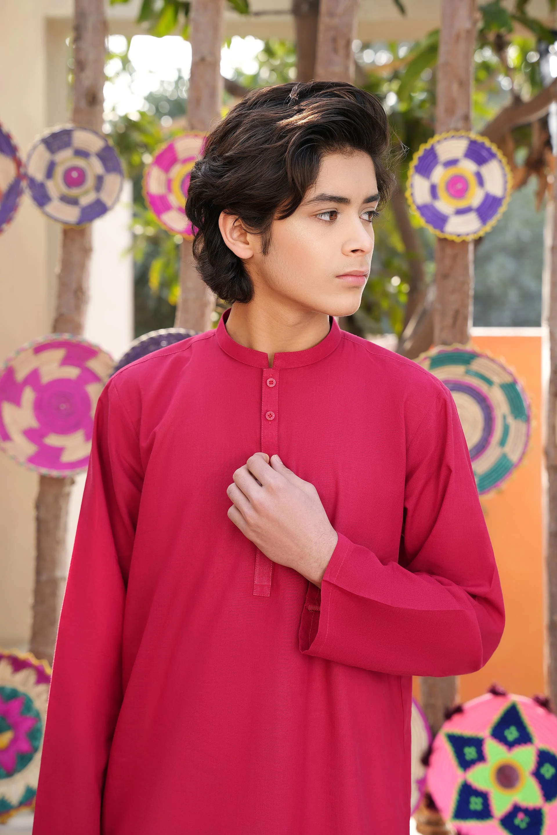 Deep Red Kurta (MSKZB-27) - Image 2