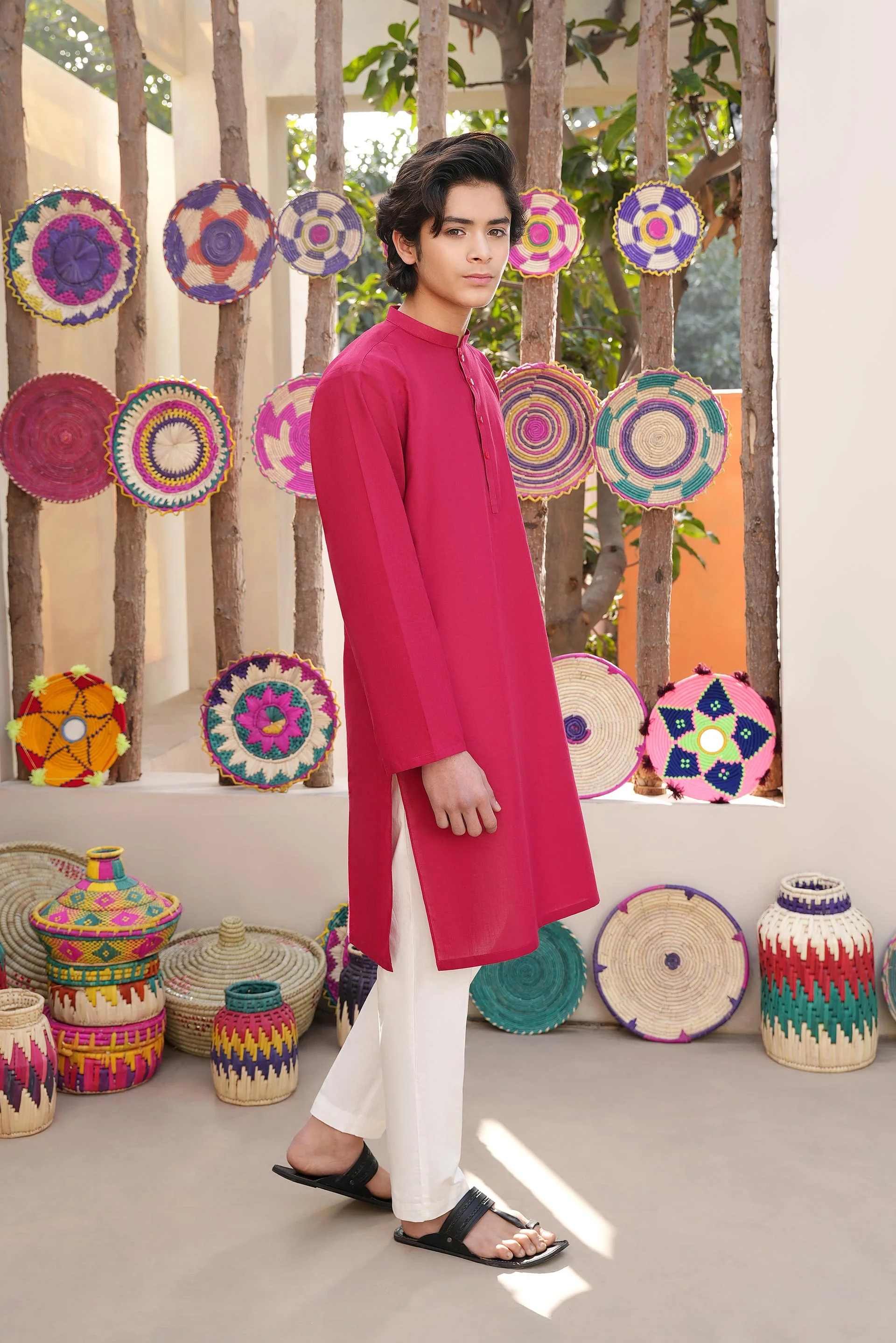 Deep Red Kurta (MSKZB-27) - Image 3