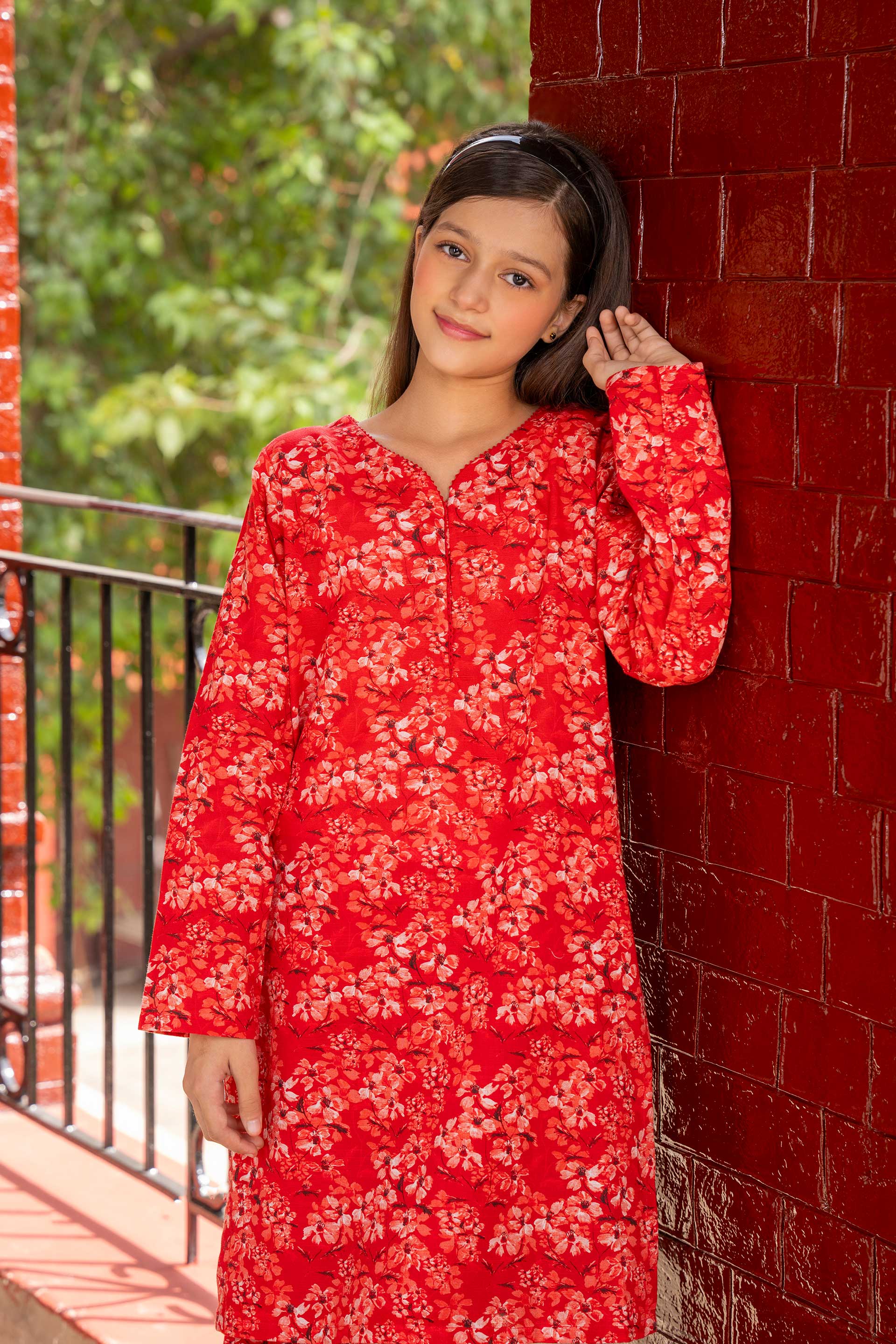 Printed Kameez With Trousers (DGKSB-45) - Image 2