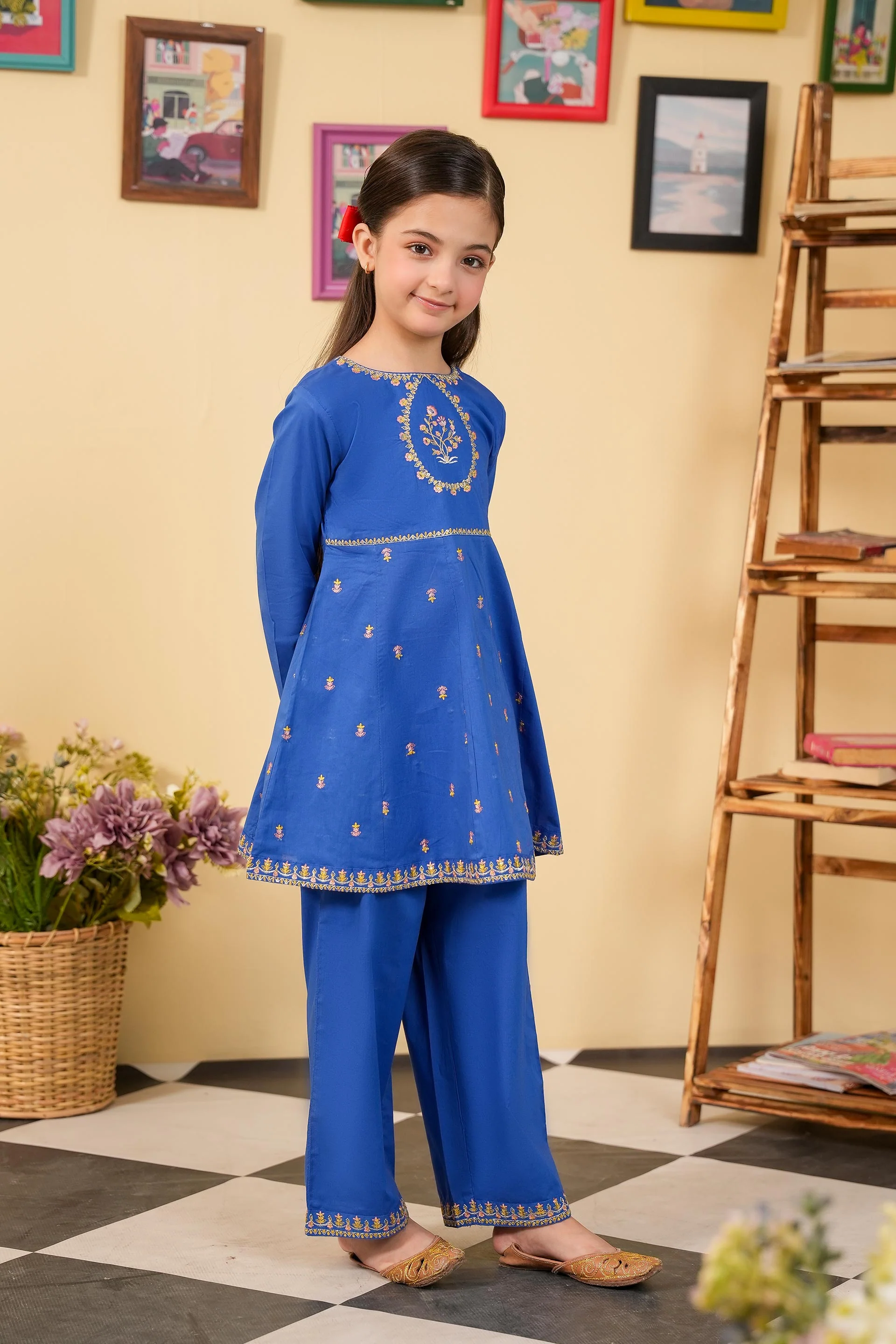 Embroidered Kameez & Trousers (RGKS-45) - Image 3
