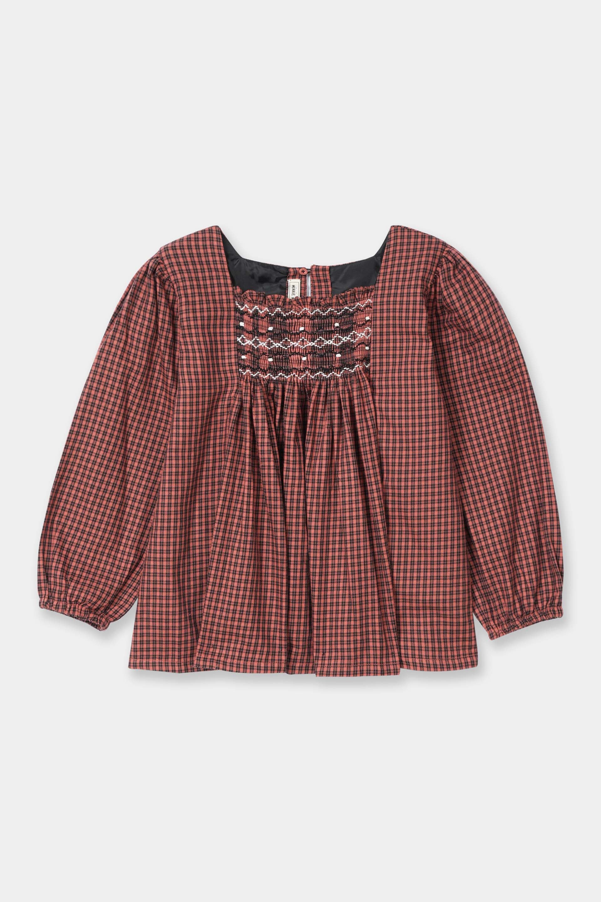 Smocked Embroidered Top (BL-375)