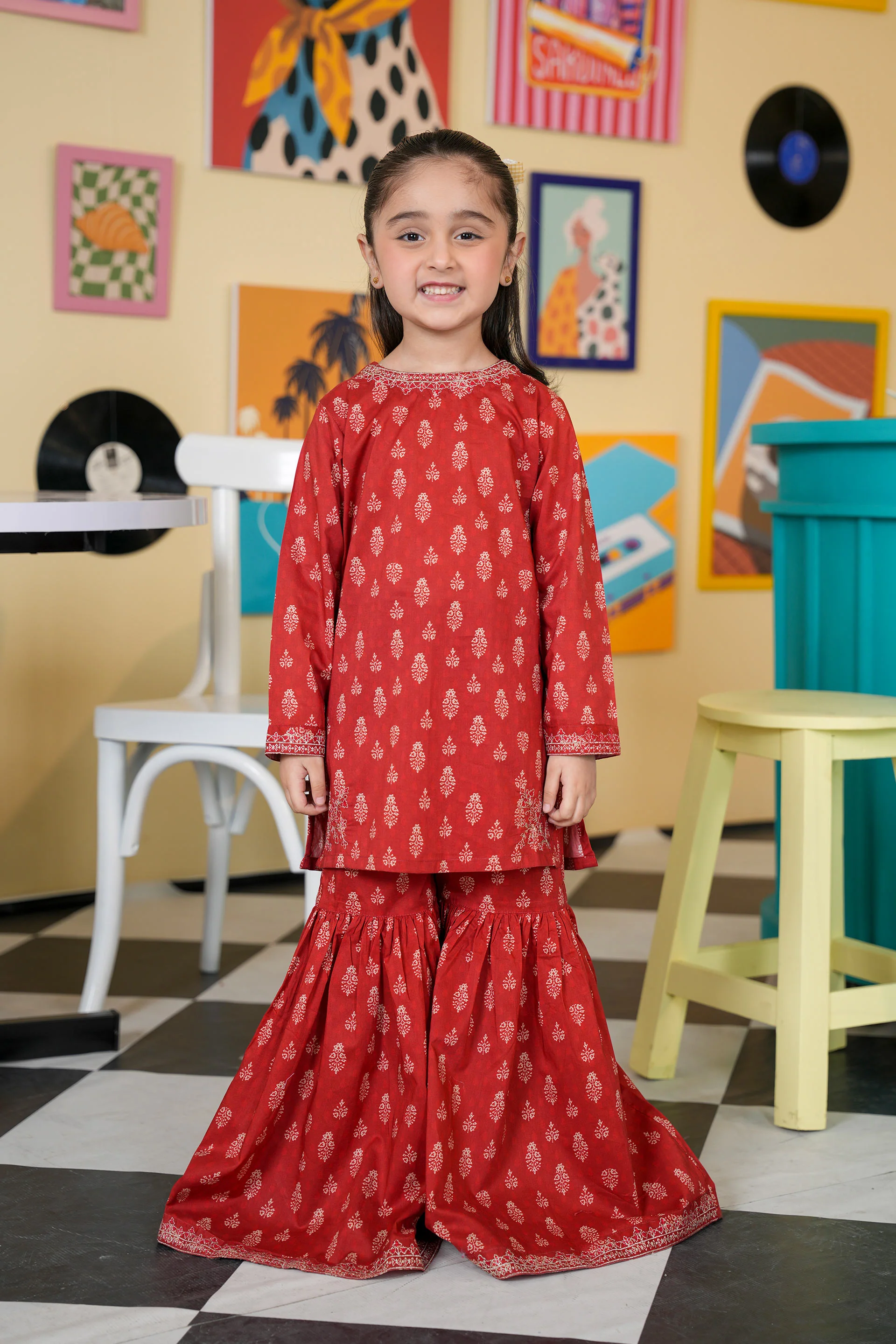 Embroidered Kameez With Gharara (DGKS-202)