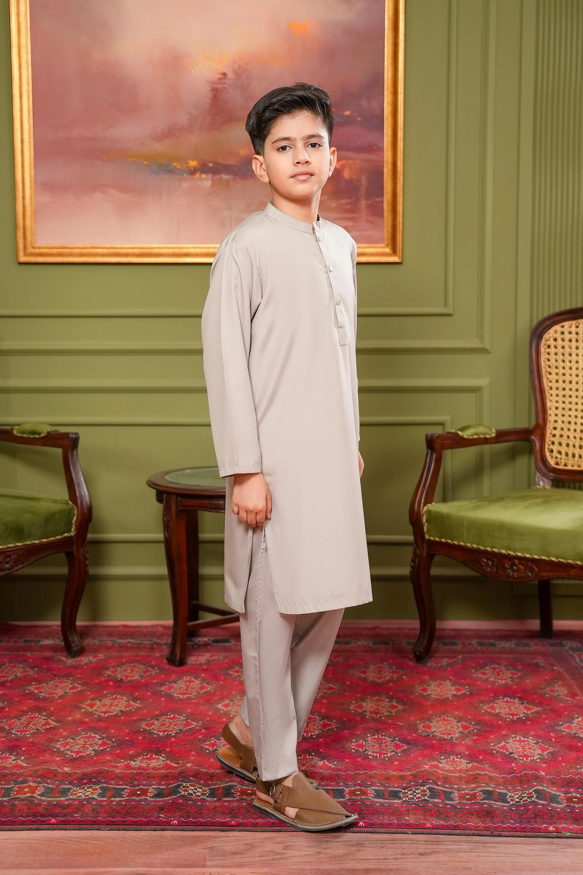 Kurta Trousers Set (MSKZS-13) - Image 2