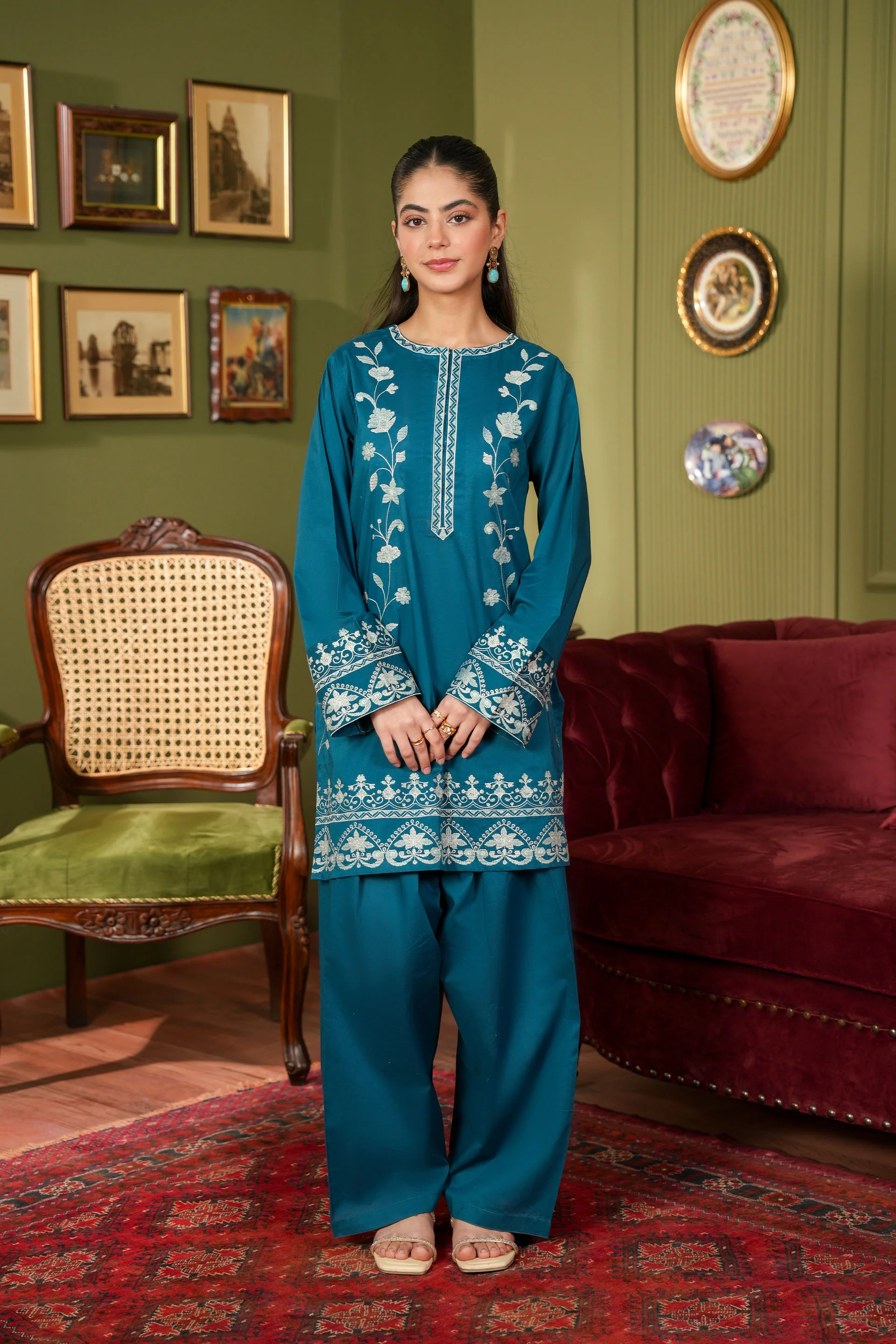 Embroidered Kameez And Shalwar (SSEGKS-32)