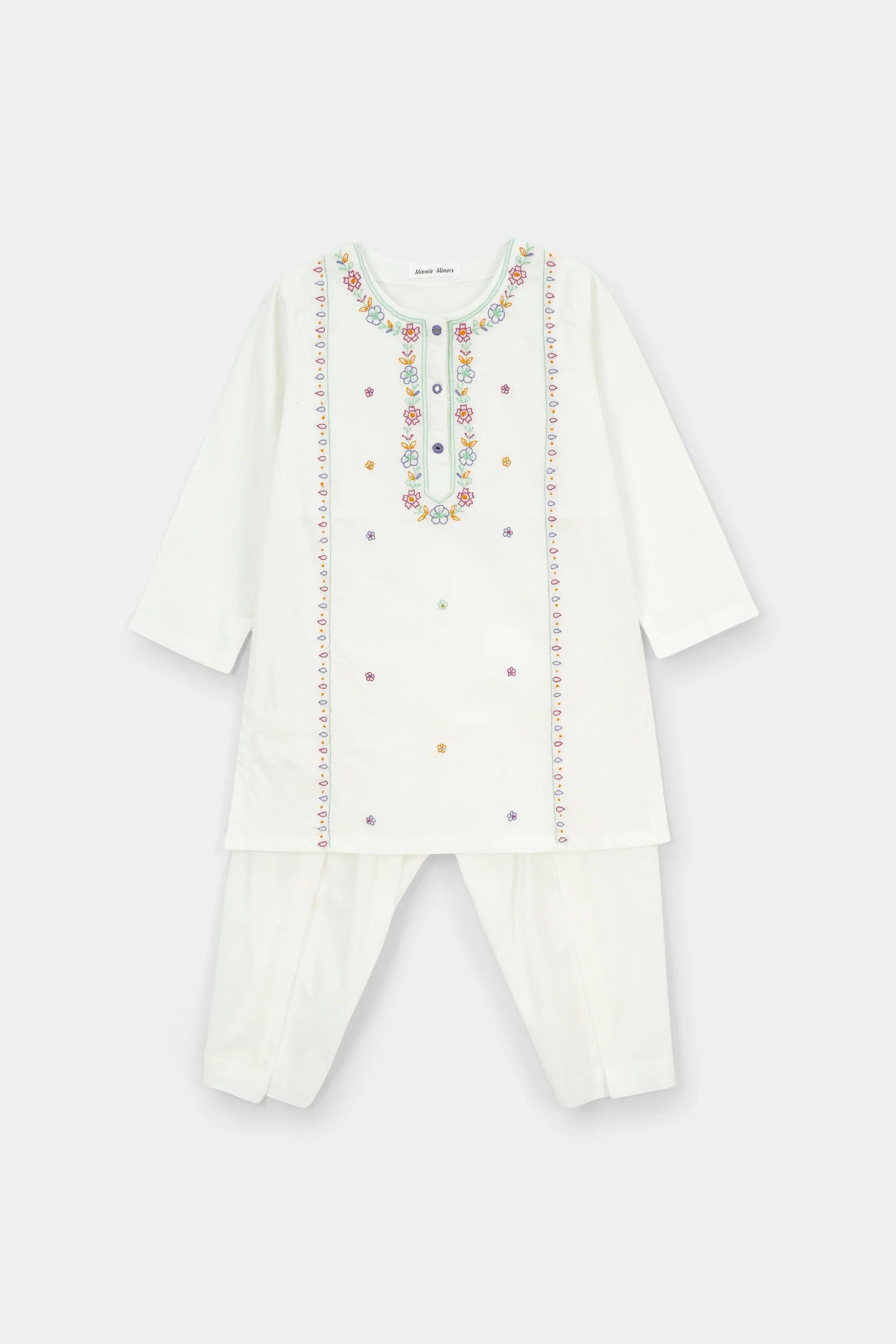 Handwork Kameez & Shalwar With Separate Sleeves (ISKH-68)