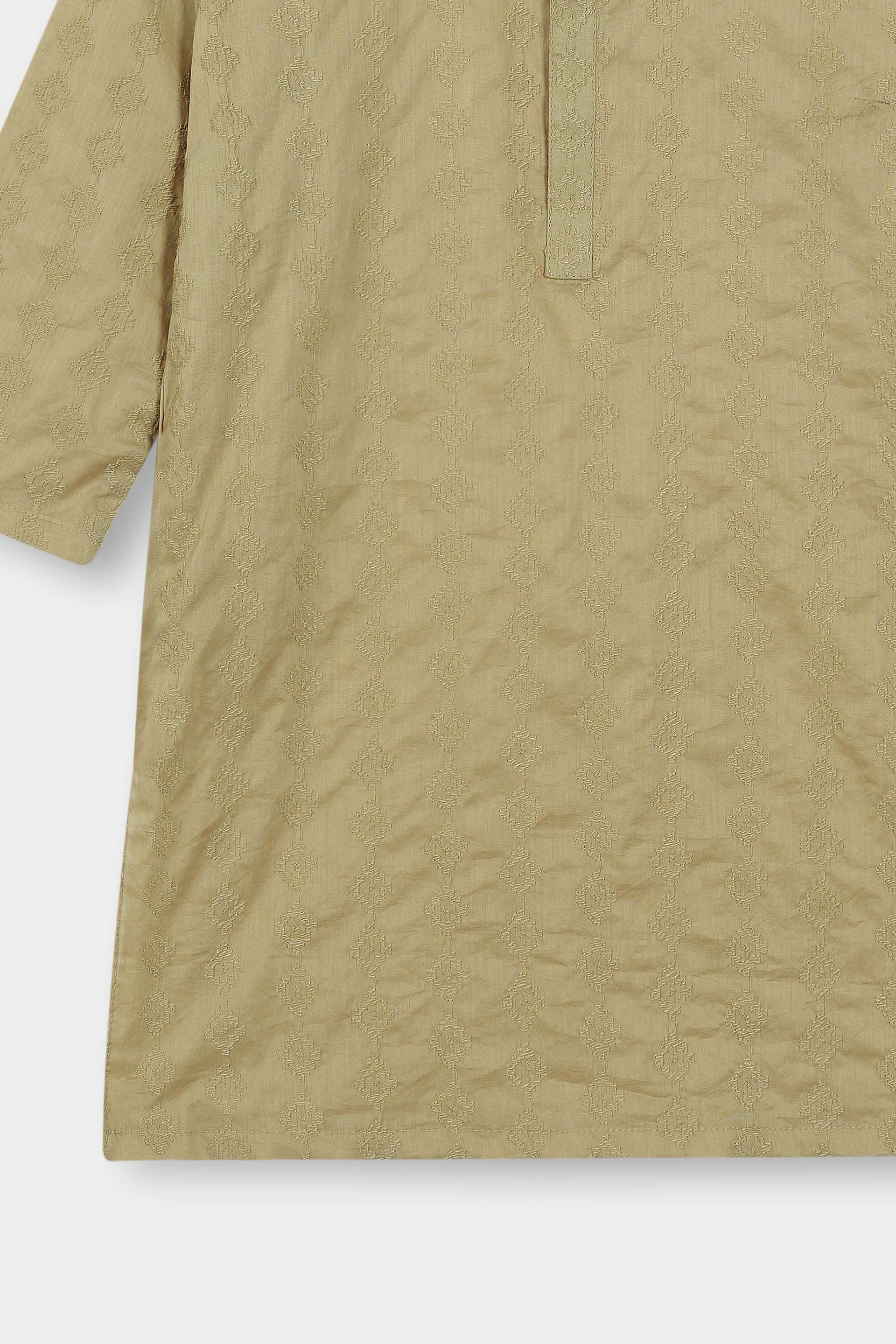 Khaki Embroidery Kurta (MSKZ-034) - Image 3
